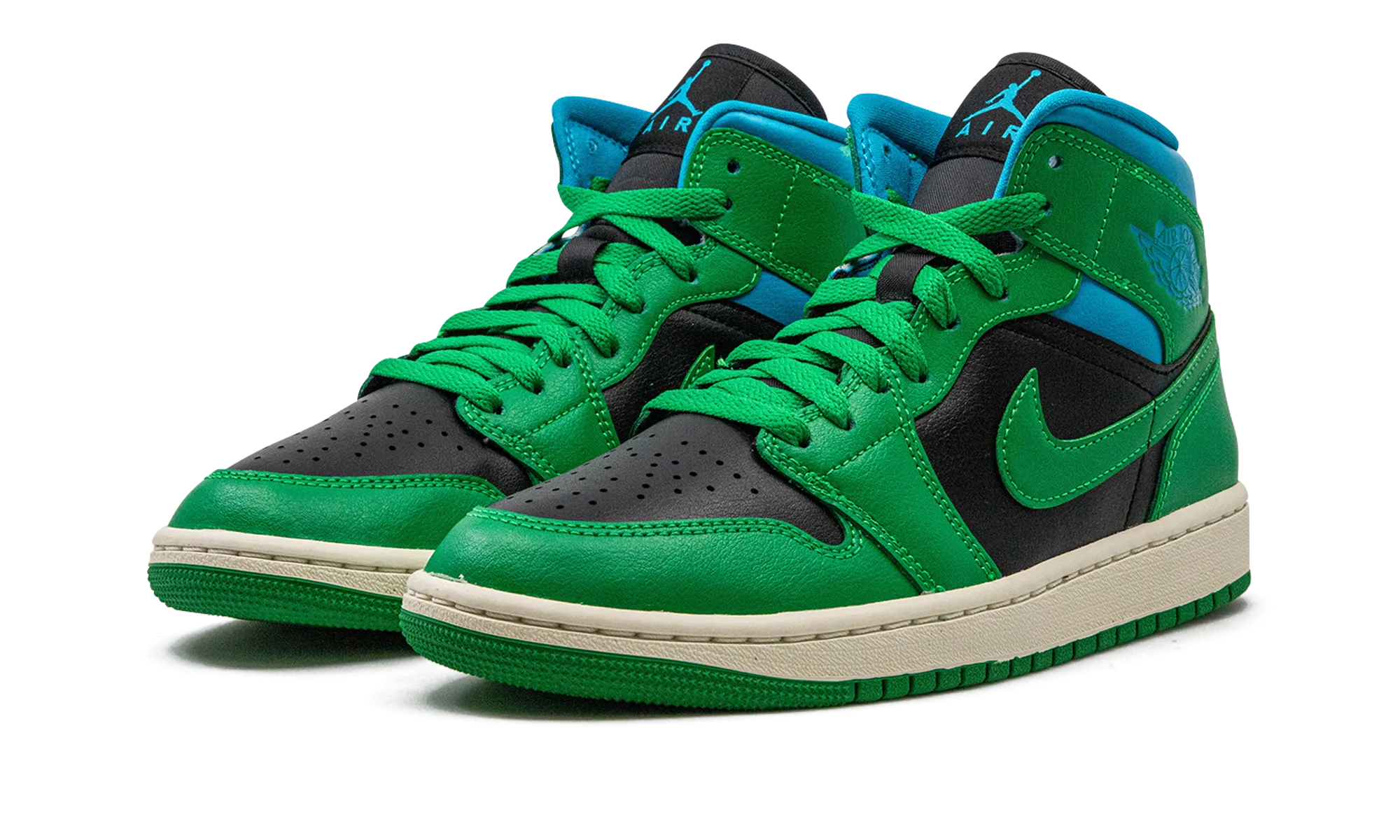 AIR JORDAN 1 MID WMNS "Lucky Green Aquatone" Fast Wear