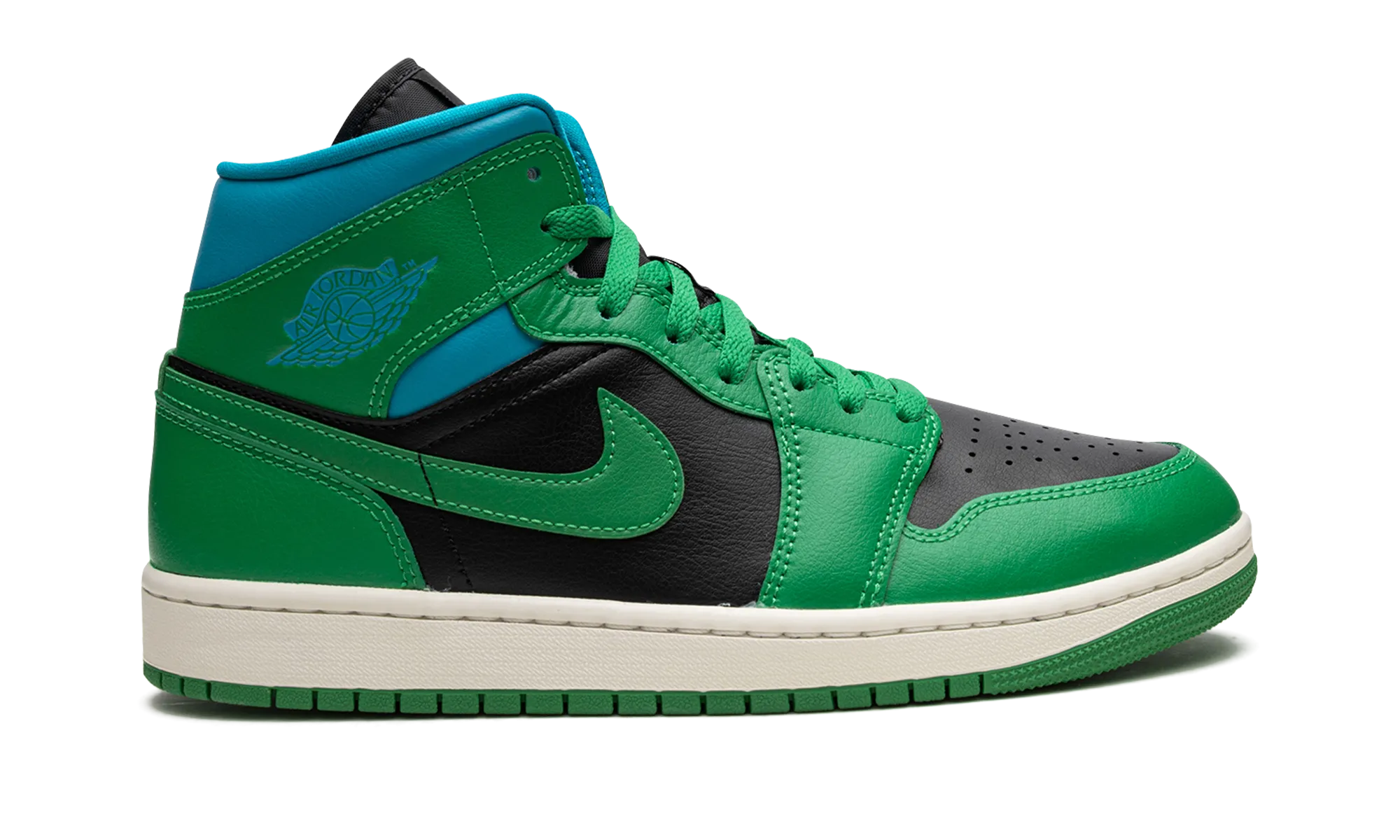 TPU sole Running Routine AIR JORDAN 1 MID WMNS "Lucky Green Aquatone"