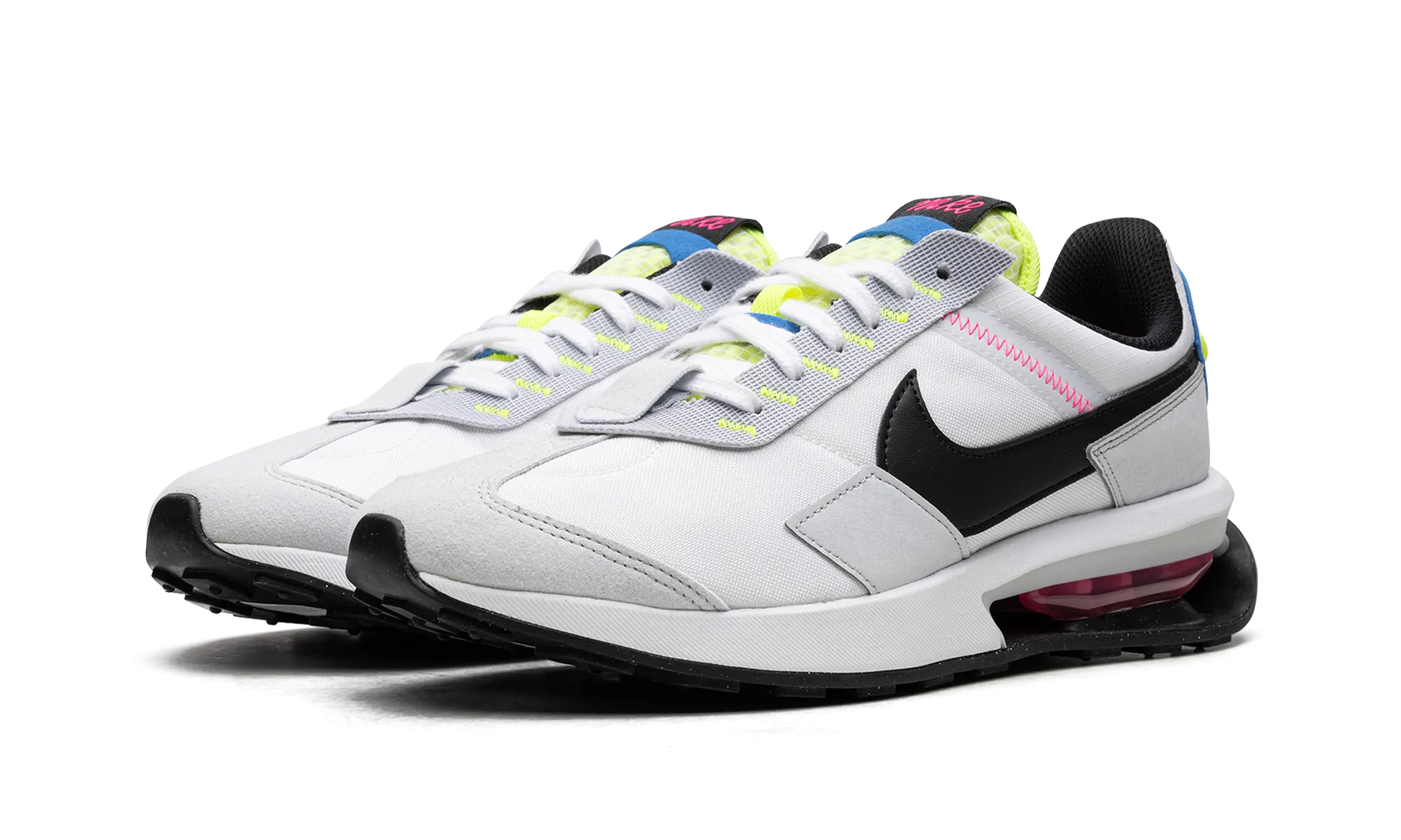 Air Max Pre-Day "White Pure Platinum Volt" stability features endurance - training