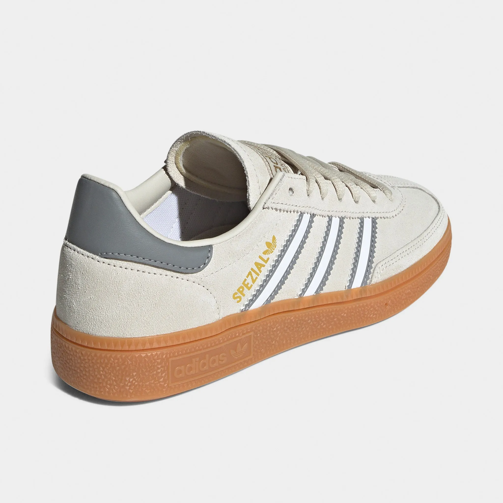 Upgraded cushioning adidas Originals Juniors' Handball Spezial Alumina / White - Grey