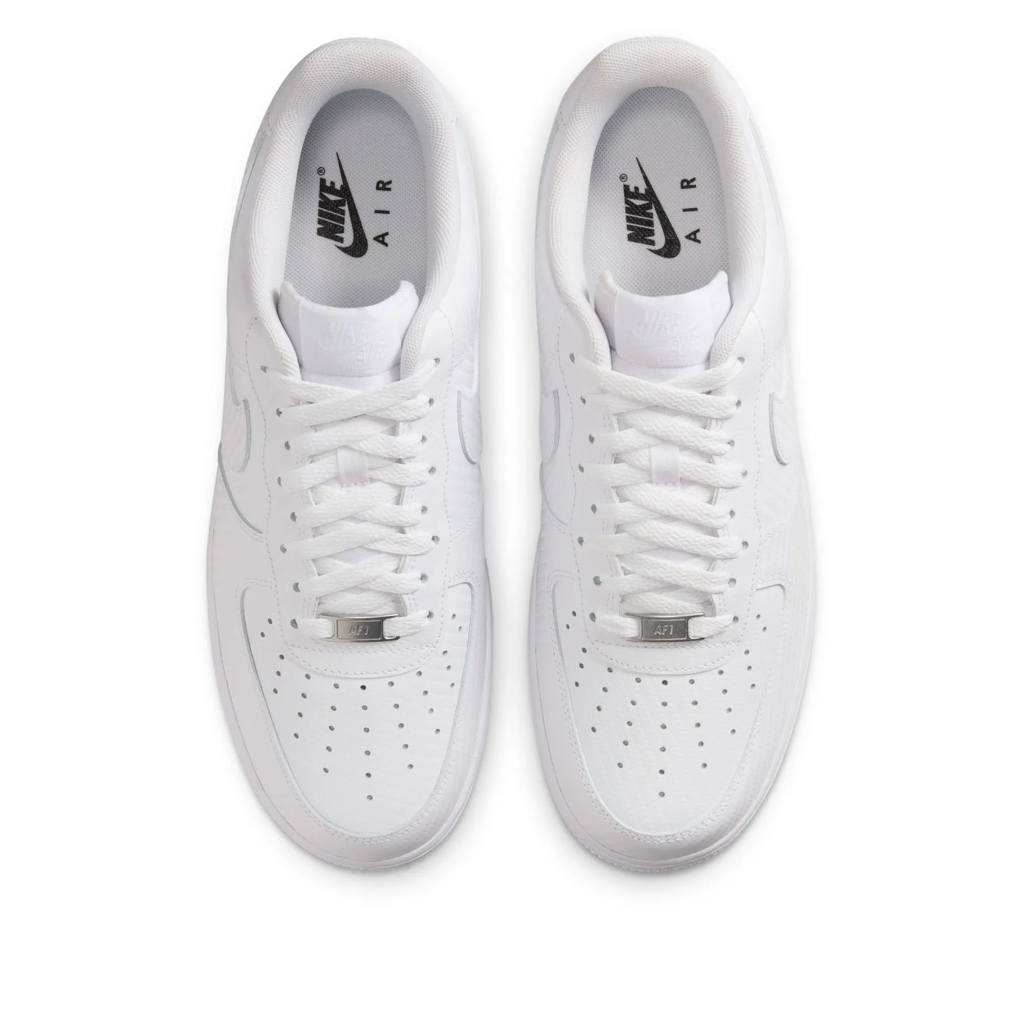 Clean Silhouette Nike Air Force 1 '07 'Carbon Fiber' - White/White