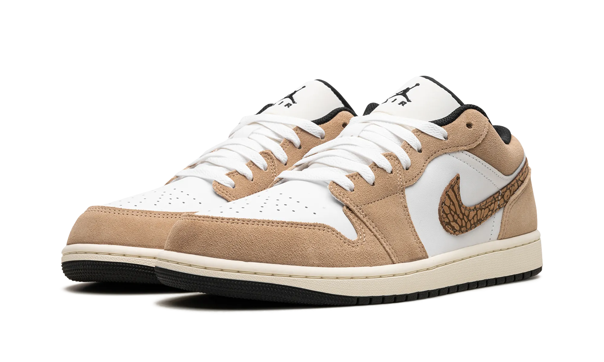Padded Tongue Construction Move All Day Air Jordan 1 Low SE "Brown Elephant"