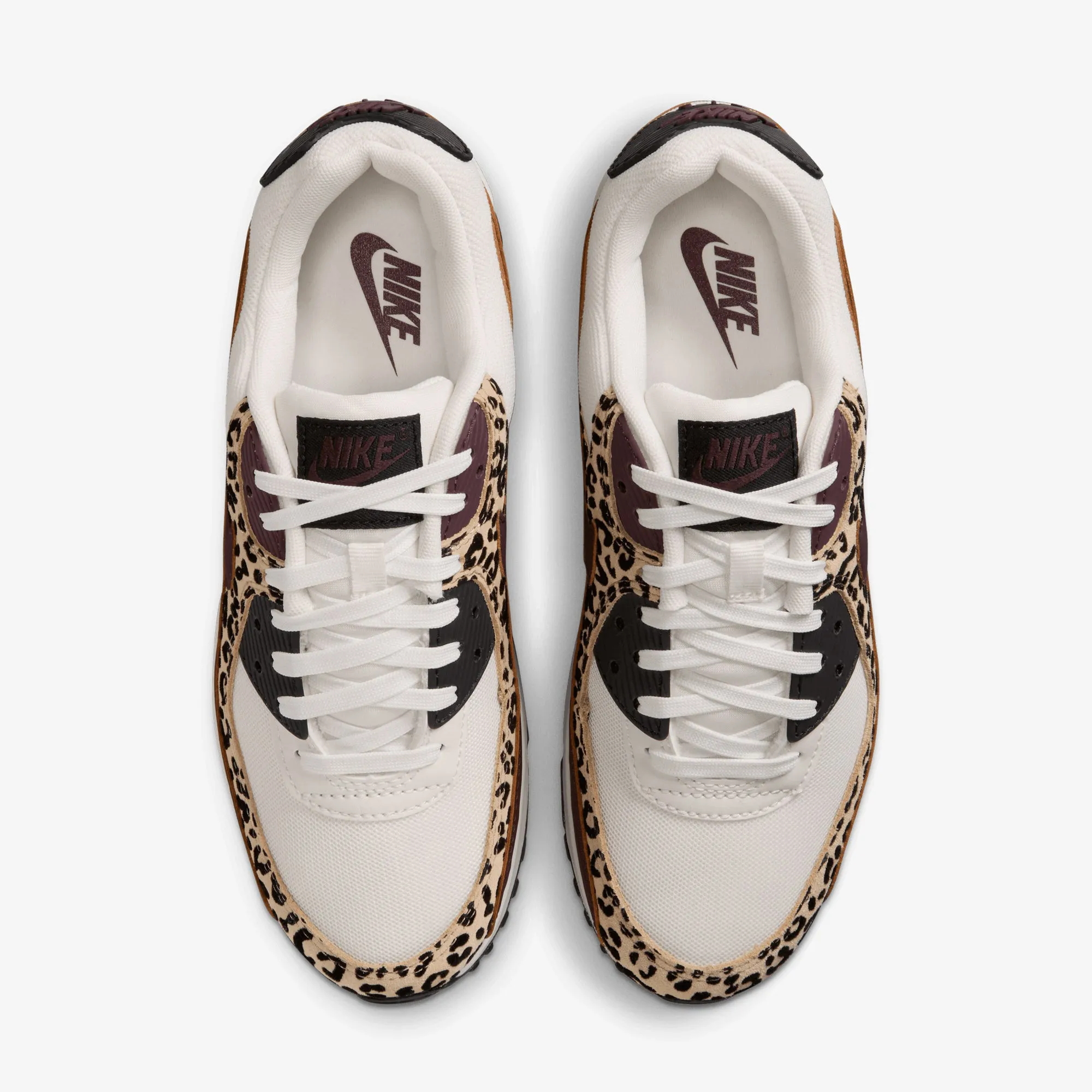 Nike | AIR MAX 90 { SAIL/BURGUNDY CRUSH-BLACK Cushioned Heel Cradle