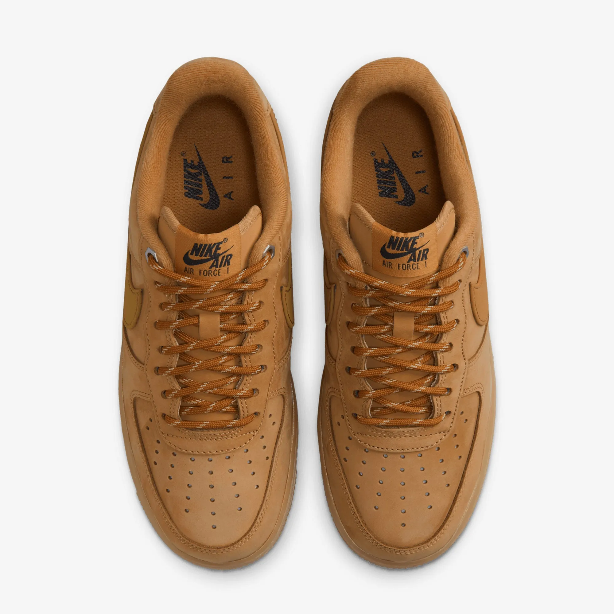 NIKE | AIR FORCE 1 '07 { FLAX/WHEAT-GUM LIGHT BROWN-BLACK No Pressure