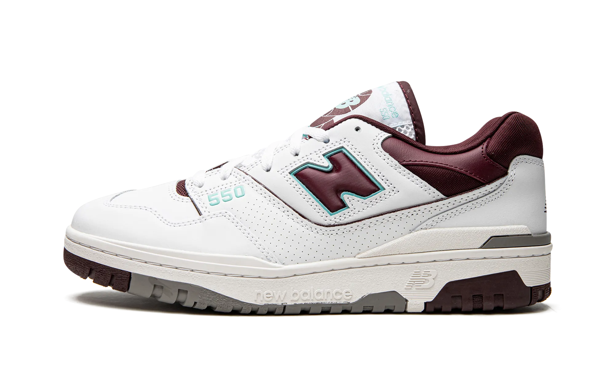 550 "Burgundy / Cyan" antibacterial - feature shoes