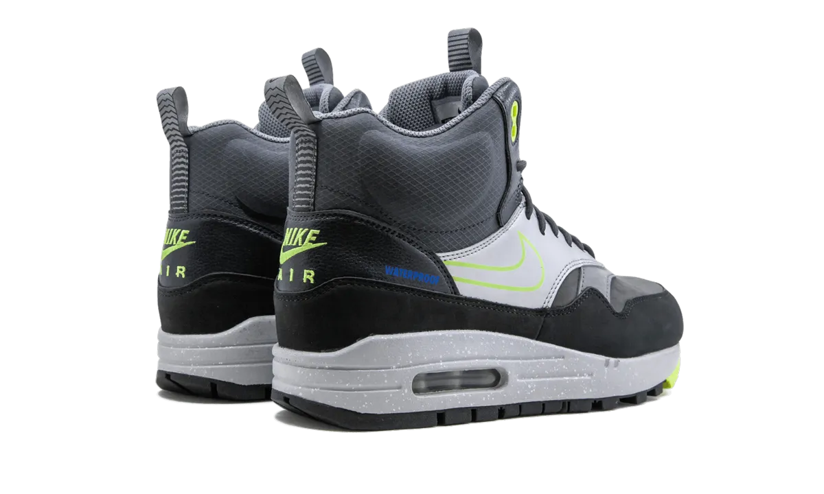 AIR MAX 1 MID SNKRBT P MNS WMNS "Black Volt" rigid midsole shoes Non Marking Outsole