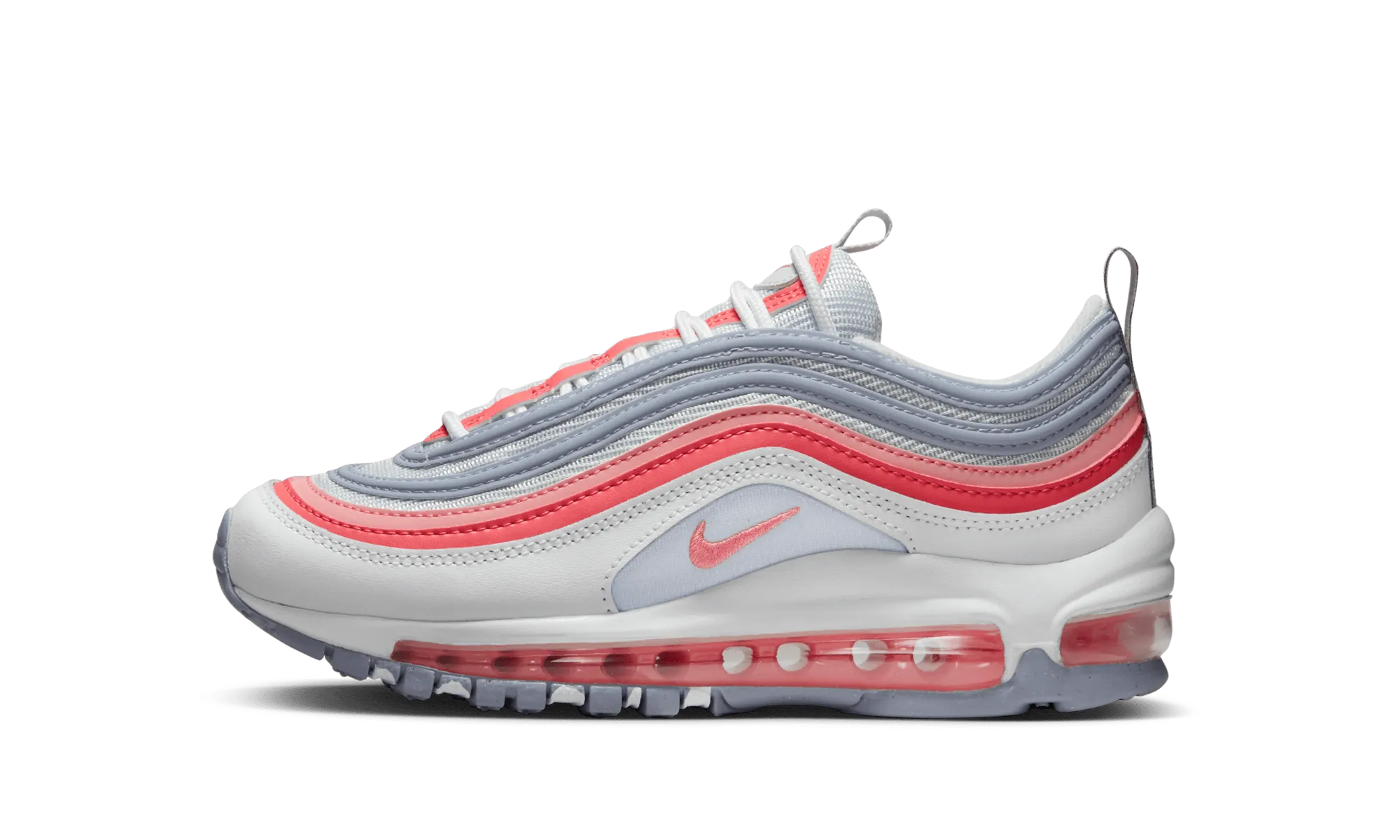 slip - resistant sole shoes Air Max 97 GS "CORAL CHALK"