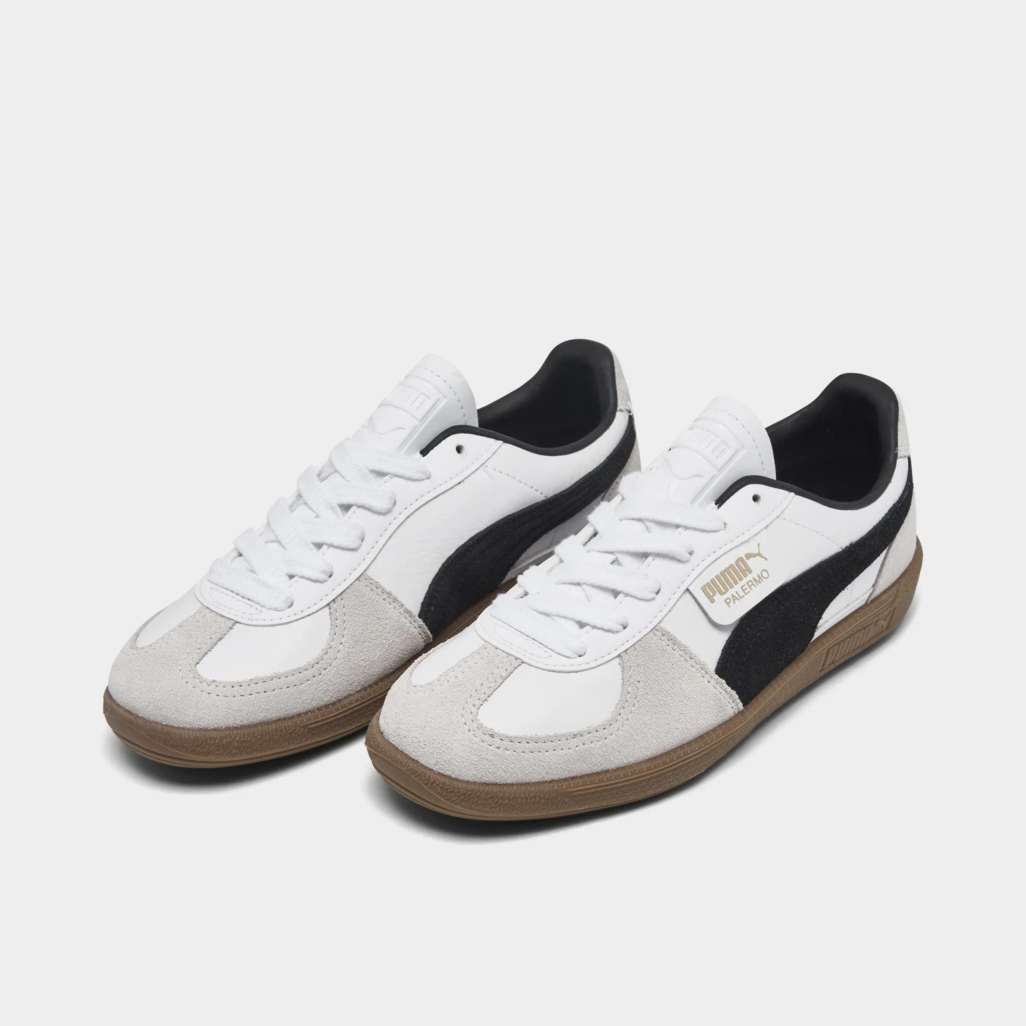 PUMA Women's Palermo Leather White / Vapor Grey - Gum Simple Flow