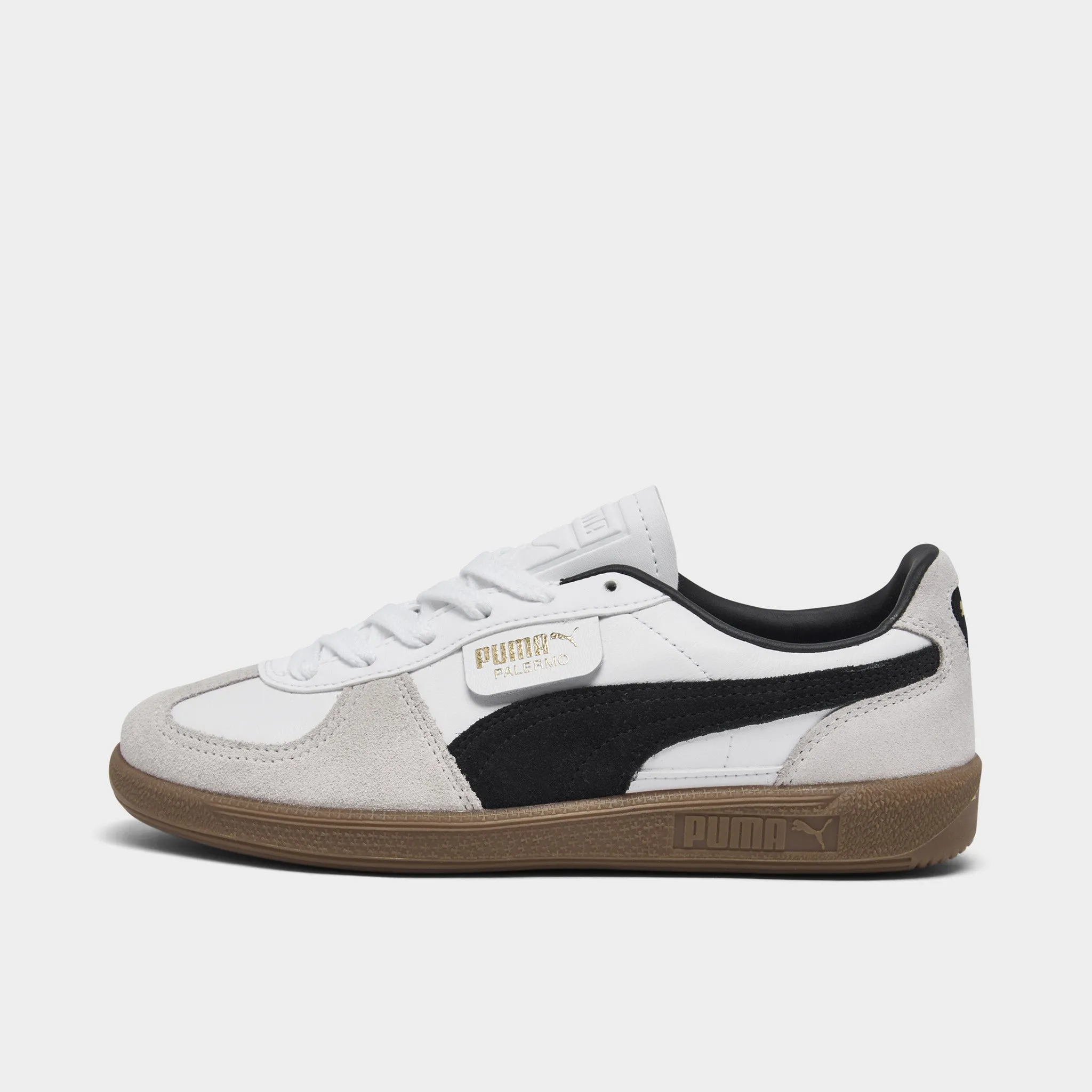 School friendly Dirt Guard PUMA Women's Palermo Leather White / Vapor Grey - Gum