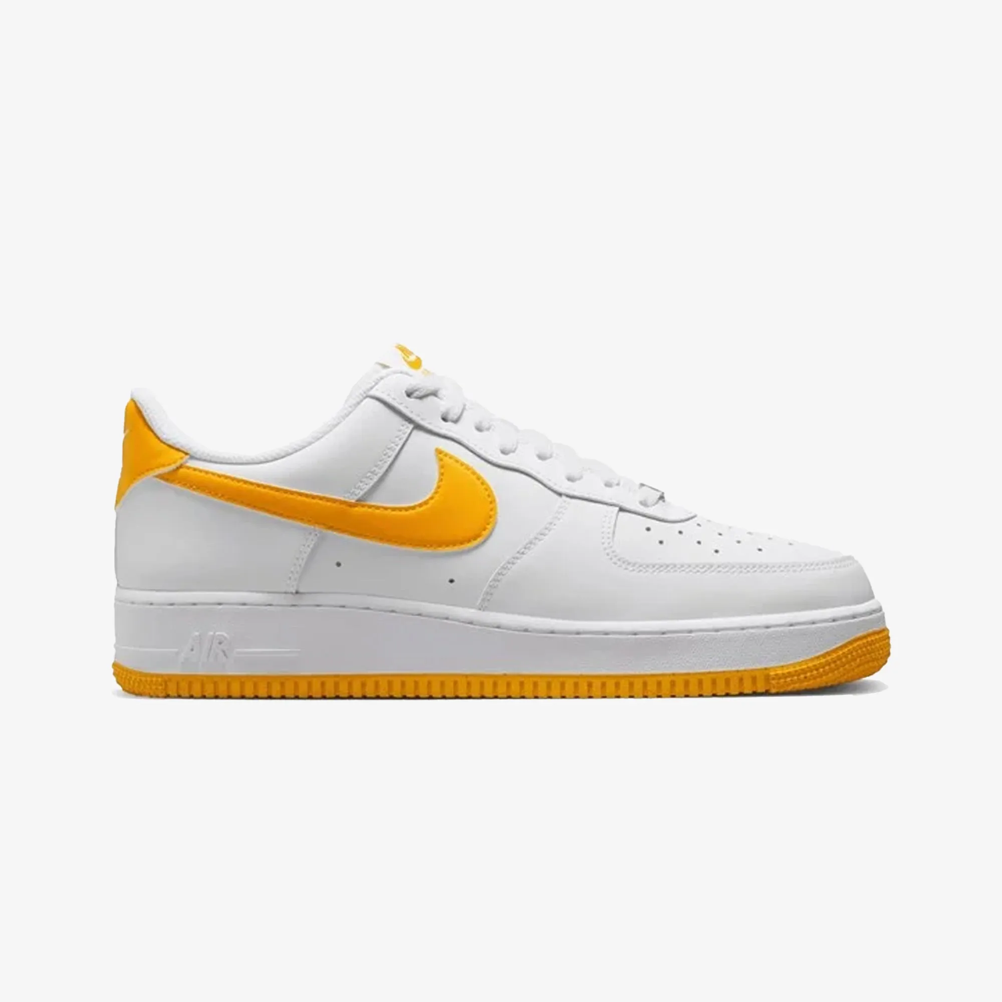 NIKE | AIR FORCE 1 '07 { WHITE/UNIVERSITY GOLD-WHITE Lightweight Performance Good Traction