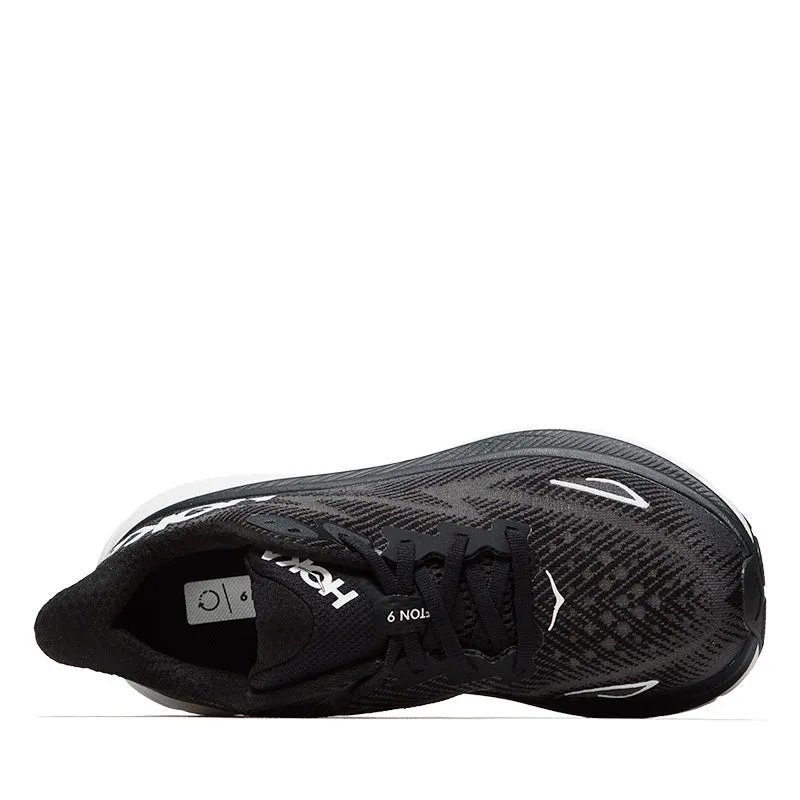 Women's Hoka Clifton 9 - Black/White Trendy Style