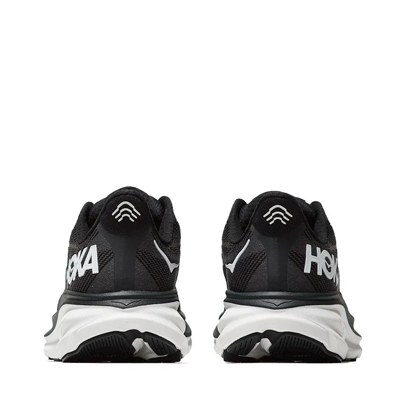 Women's Hoka Clifton 9 - Black/White All   Purpose Flexibility Support