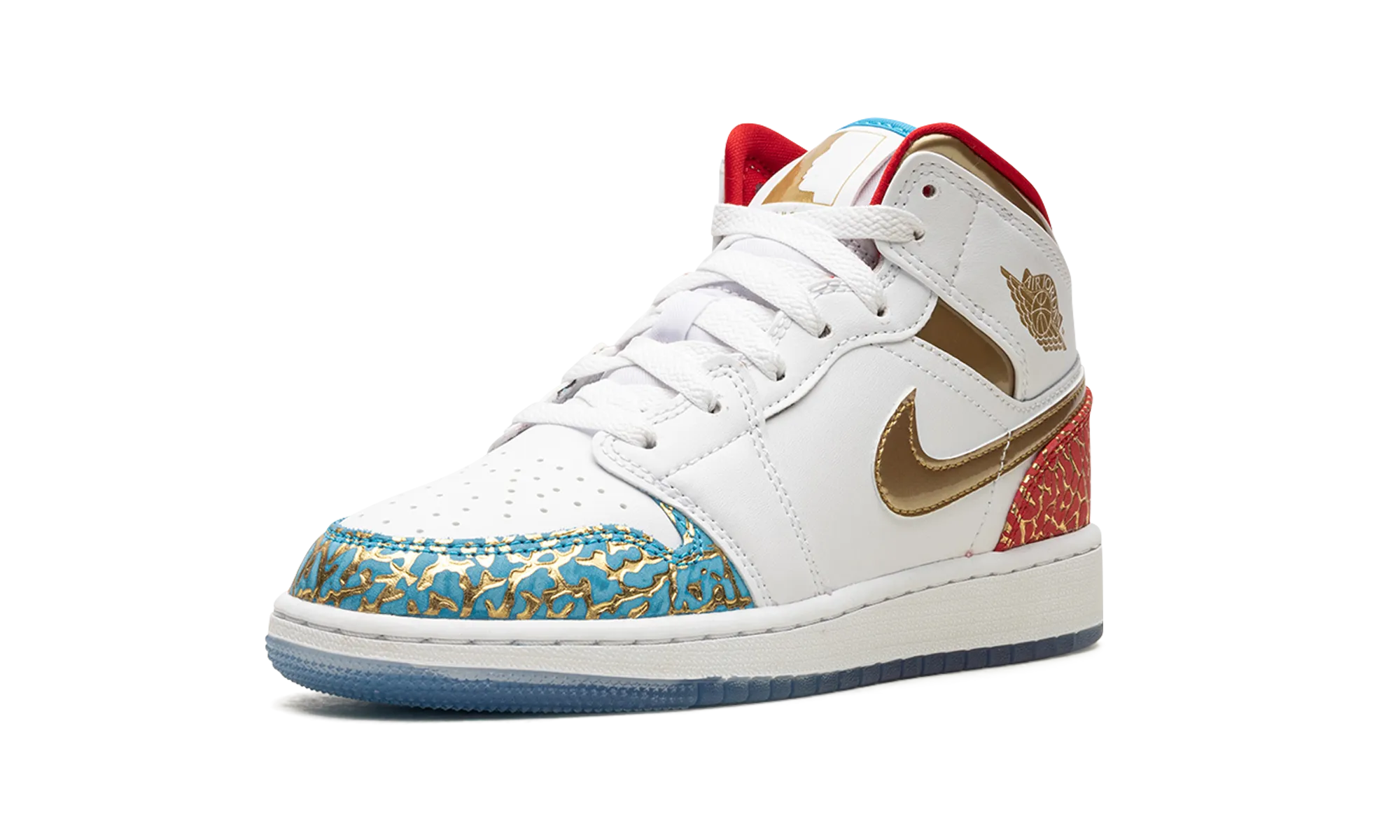 Heel Support Air Jordan 1 Mid GS "UNC To Chicago"