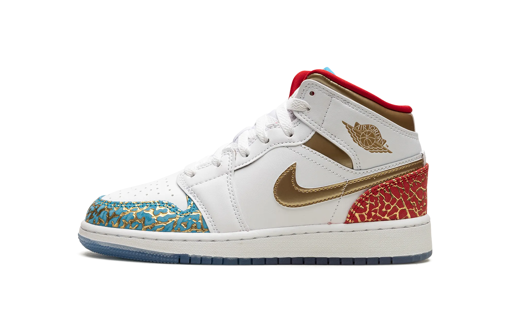 Air Jordan 1 Mid GS "UNC To Chicago" Eco Build Stability Focus