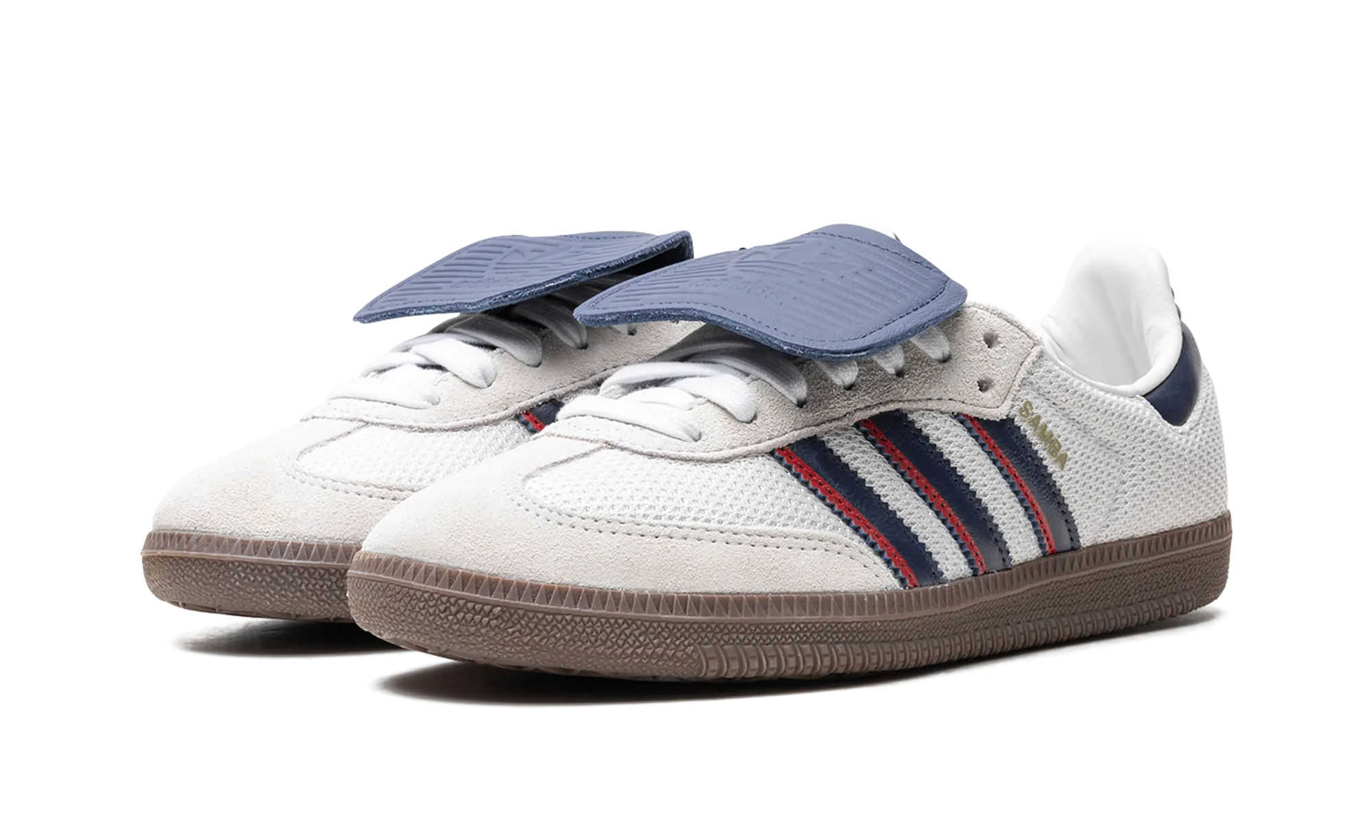 Durable Build Any Outfit Samba LT "Crystal White Dark Blue"