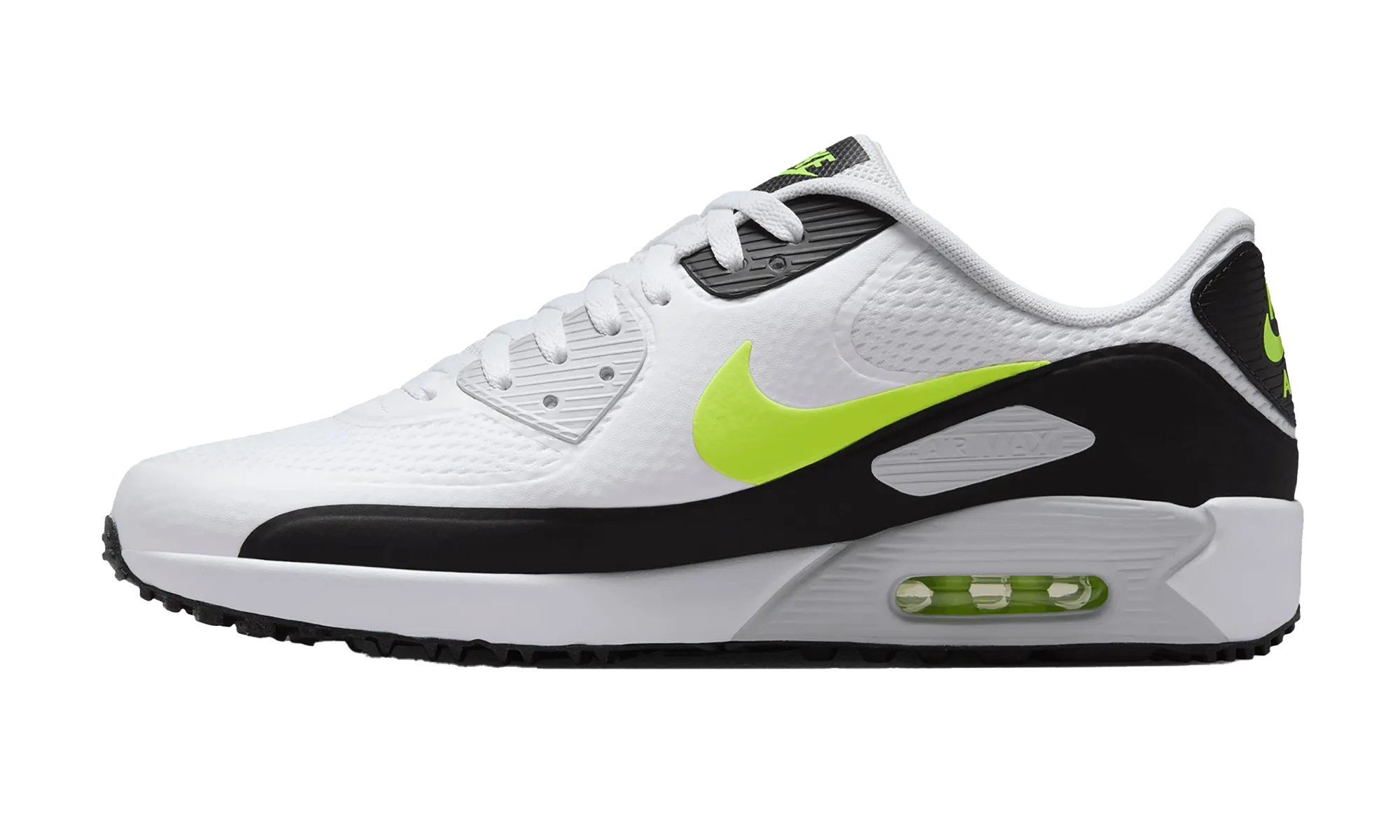 Air Max 90 Golf "Hot Lime" Stability system motion - control