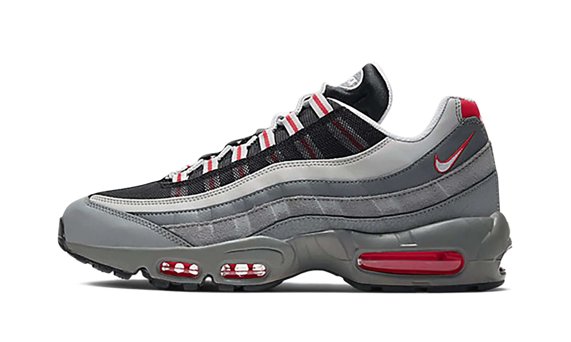 Maximum Support Air Max 95 Essential "Particle Grey / Track Red"