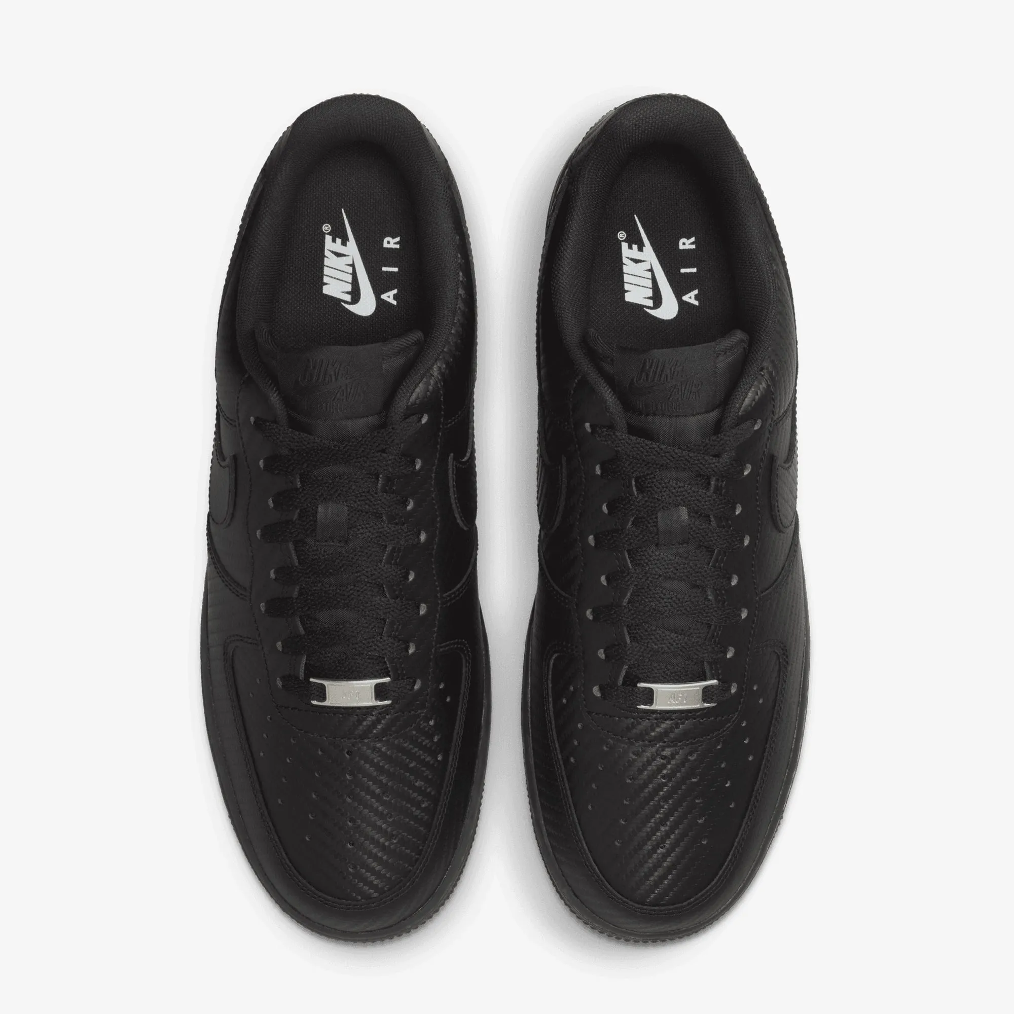 Breathable side NIKE | AIR FORCE 1 '07 TEXTURE { BLACK/BLACK