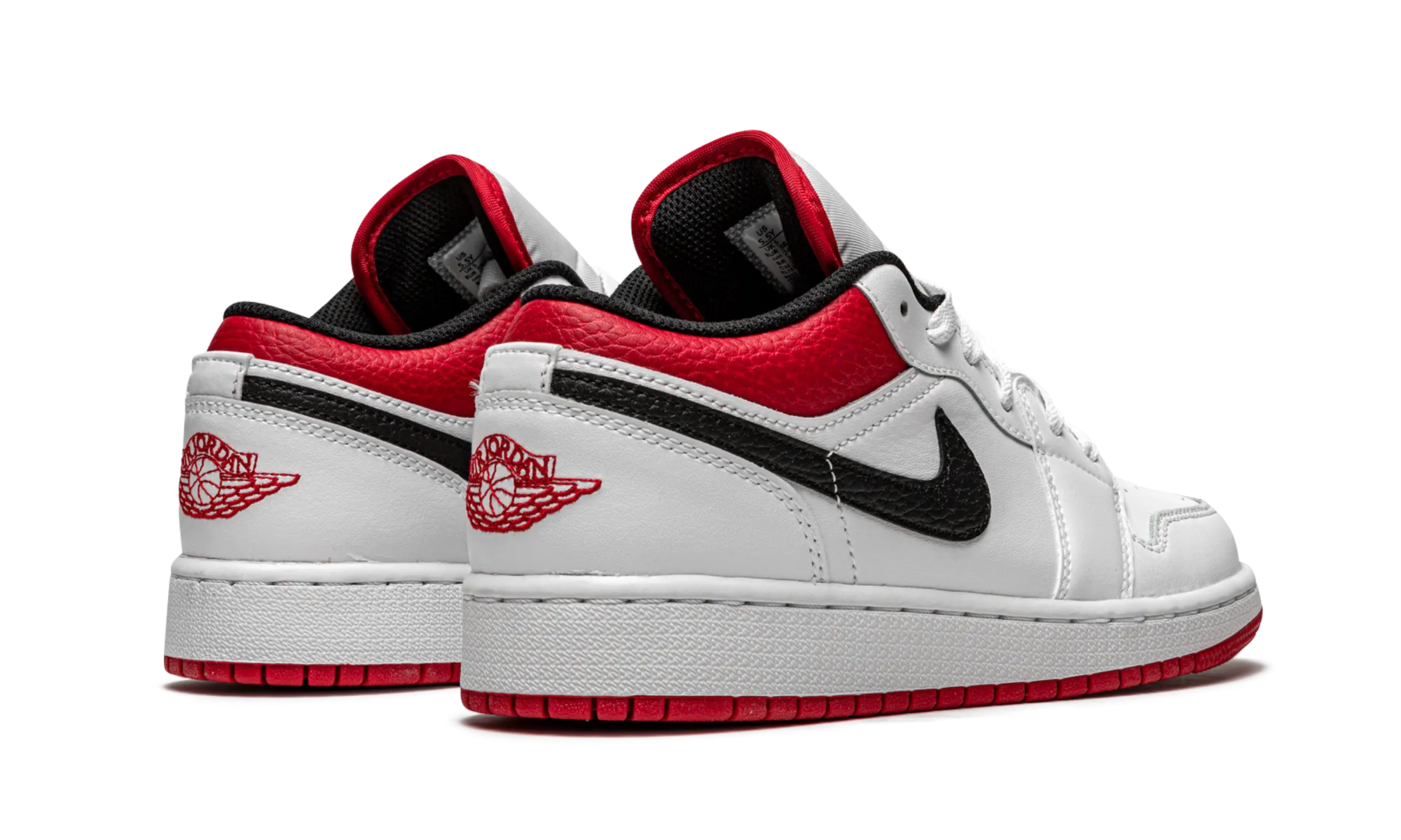 Air Jordan 1 Low GS "White / Gym Red" Reinforced Eyestay Durability
