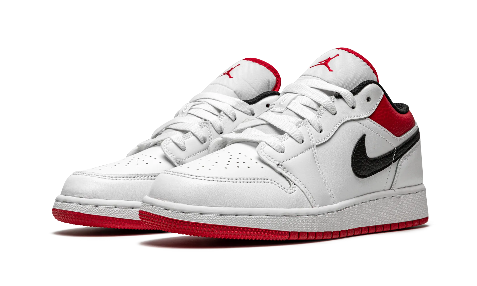 Air Jordan 1 Low GS "White / Gym Red" Shock Resistance