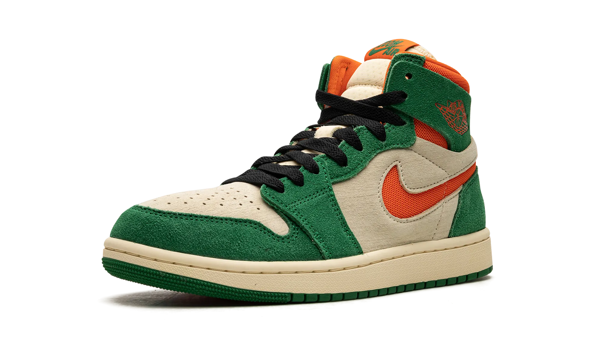 Air Cushioned Sole Breathable Tongue Construction Air Jordan 1 High Zoom CMFT 2 WMNS "Pine Green"