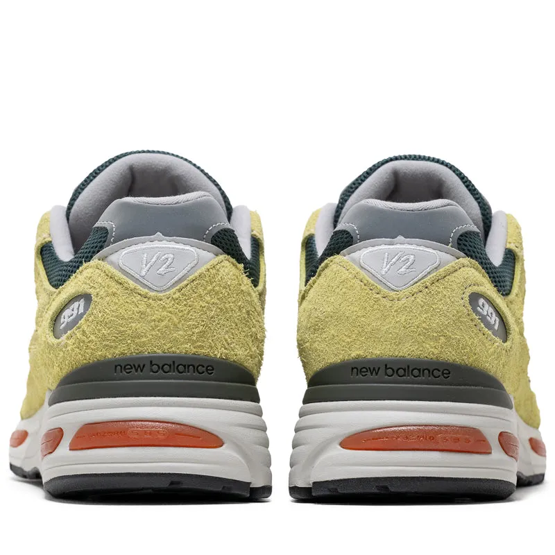 Lace Up Style Lace Up Design New Balance Made In UK 991v2 'Grape Sorbet' - Beechnut/Trekking Green