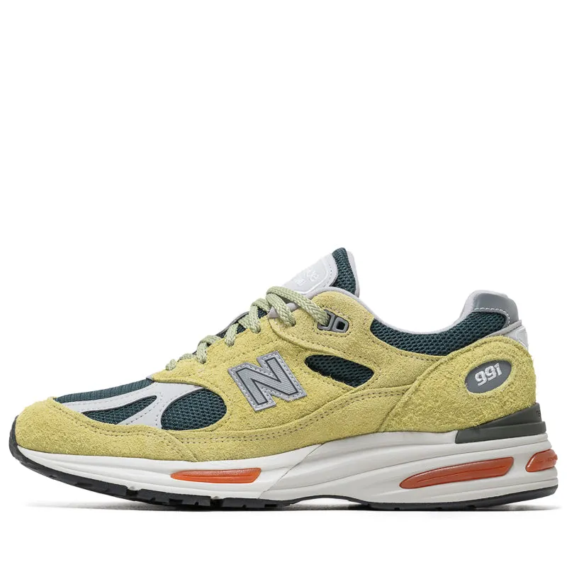 Lace Lock System New Balance Made In UK 991v2 'Grape Sorbet' - Beechnut/Trekking Green