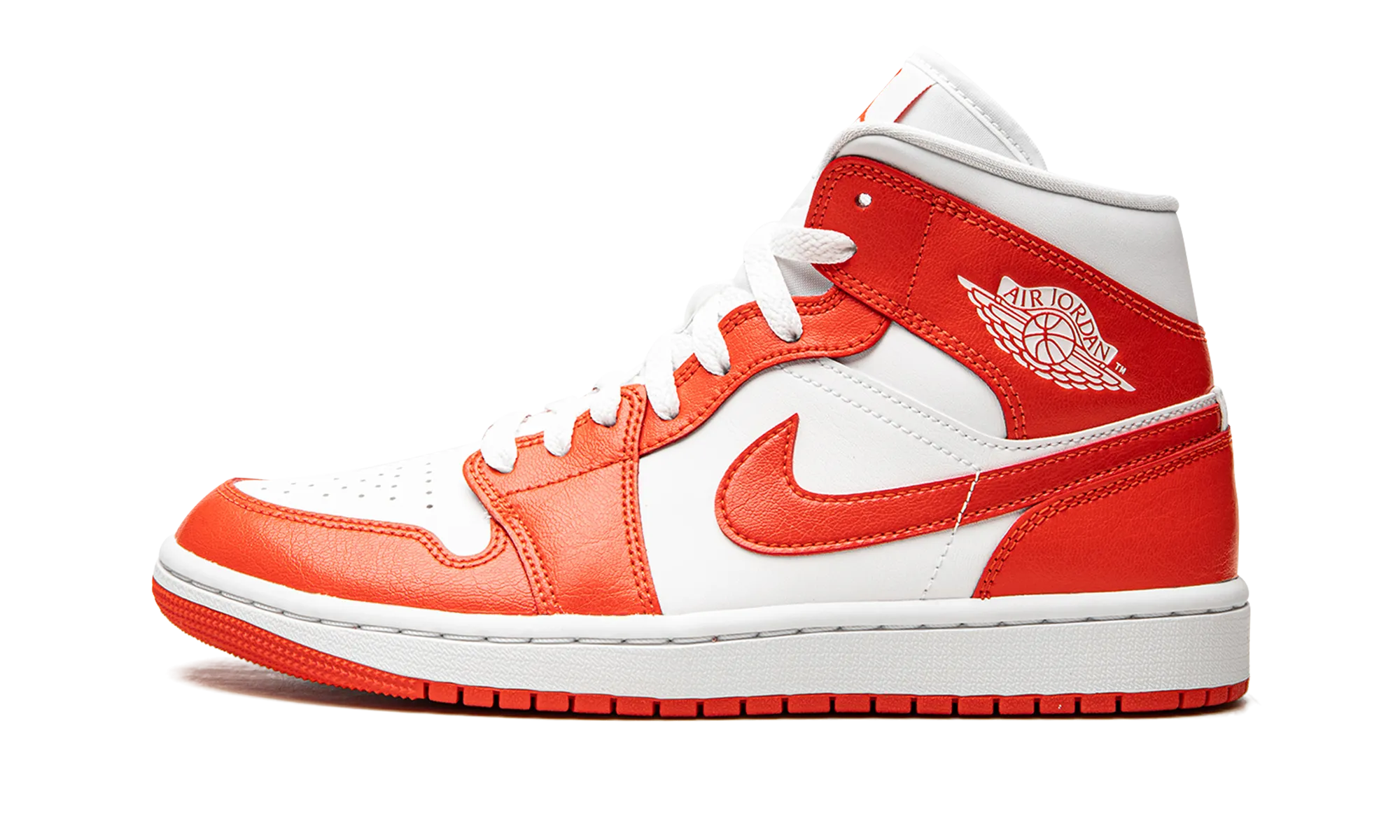 Hybrid style Comfortable Feel AIR JORDAN 1 MID WMNS "Habanero Red"