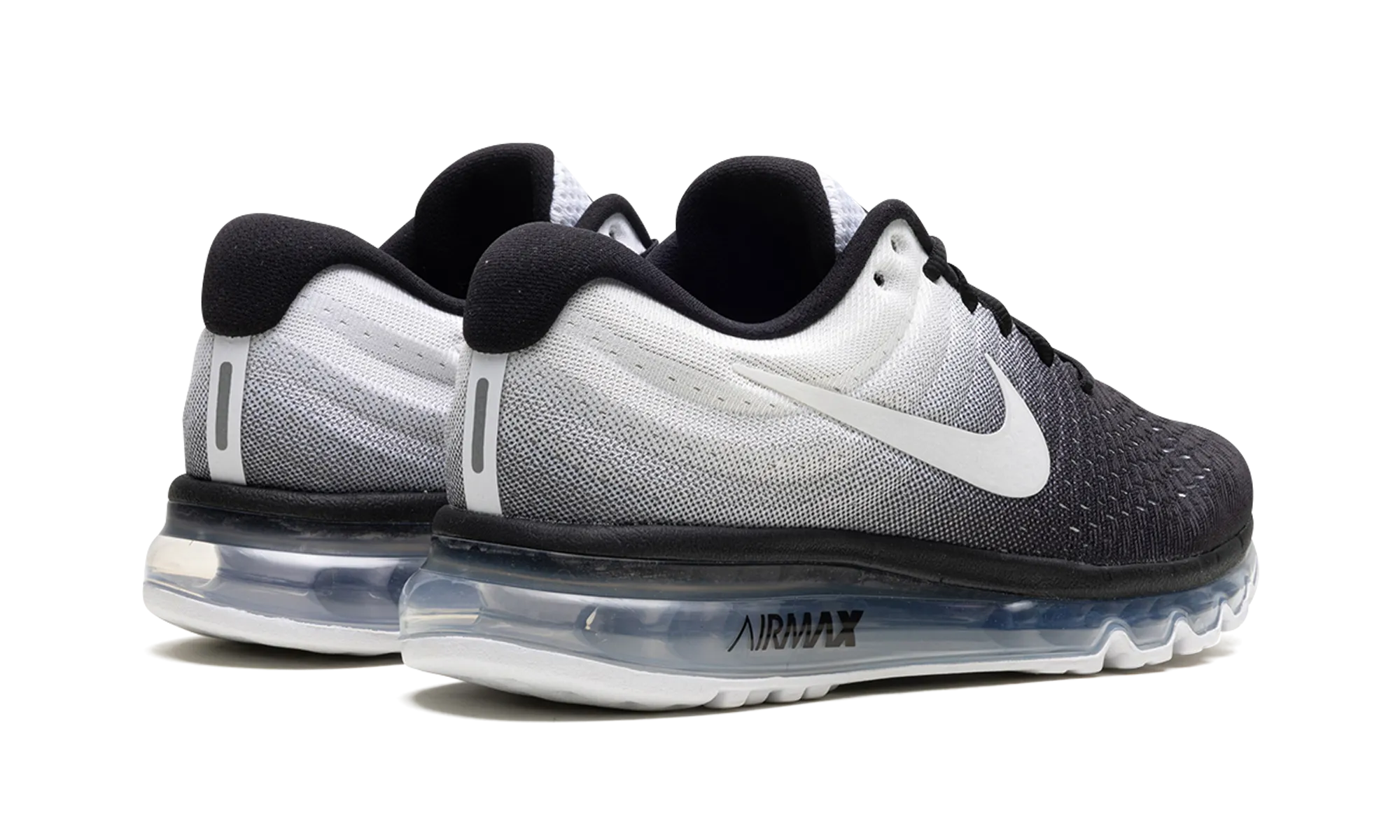 running during a full moon mid - cut running wear Nike Air Max 2017 "BLACK WHITE"