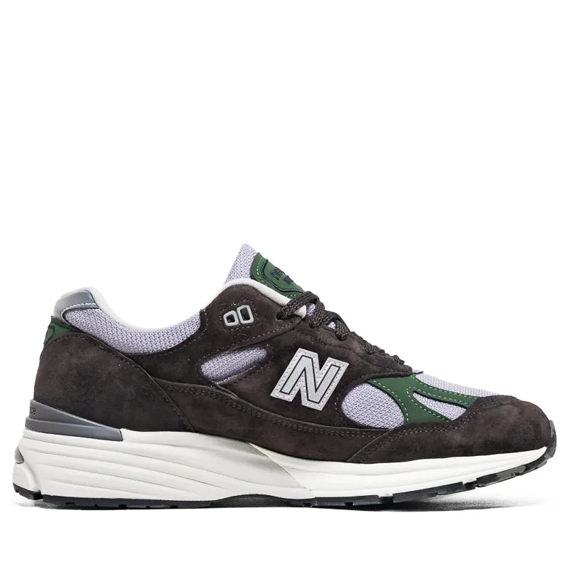 Recycled Outsole Material Lightweight Material New Balance Made in UK 991v2 - Licorice/Lavender Gray