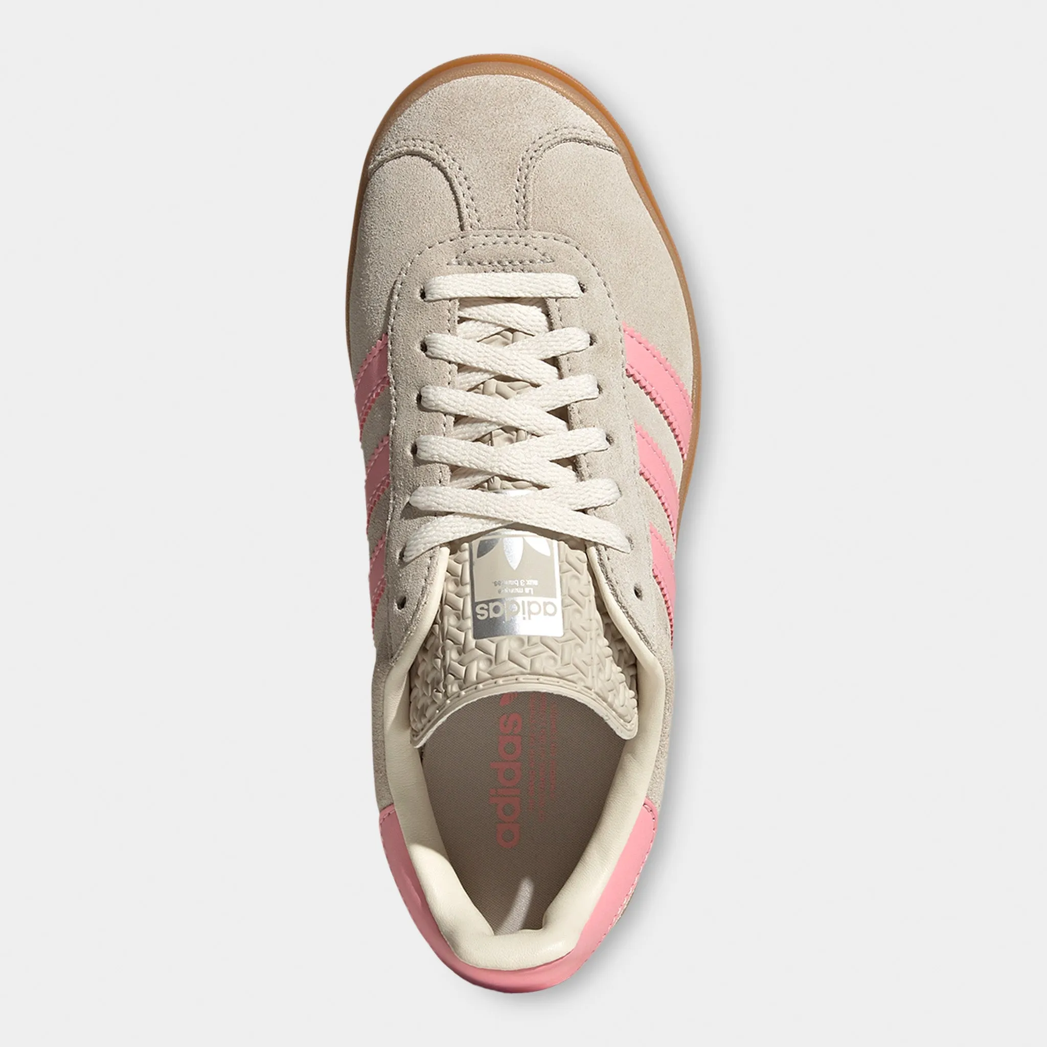 adidas Juniors' Gazelle Bold Grey / Alumina - Semi Pink Spark All-day lining