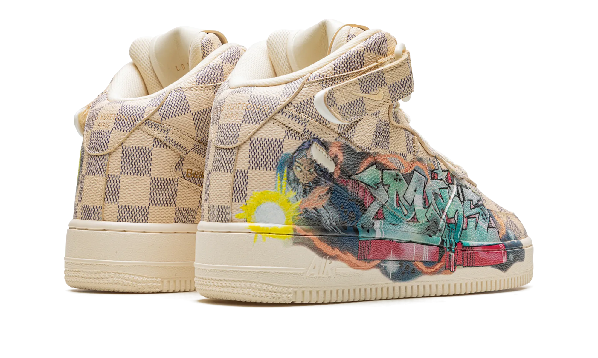 Campus Life Sport Casual Louis Vuitton Air Force 1 Mid "Virgil Abloh - Graffiti"