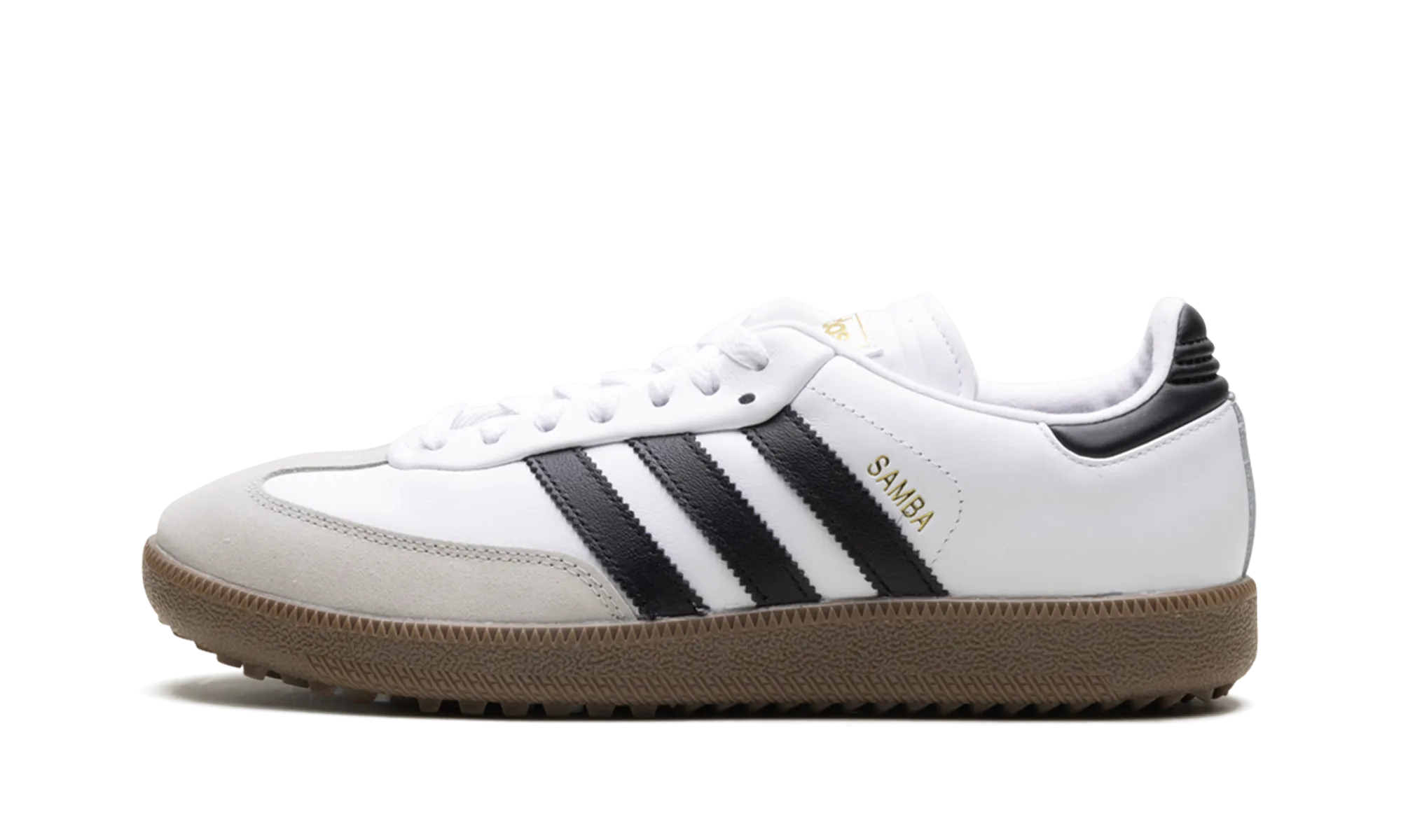 Flexible Footwork Samba Spikeless Golf "White Black Gum"