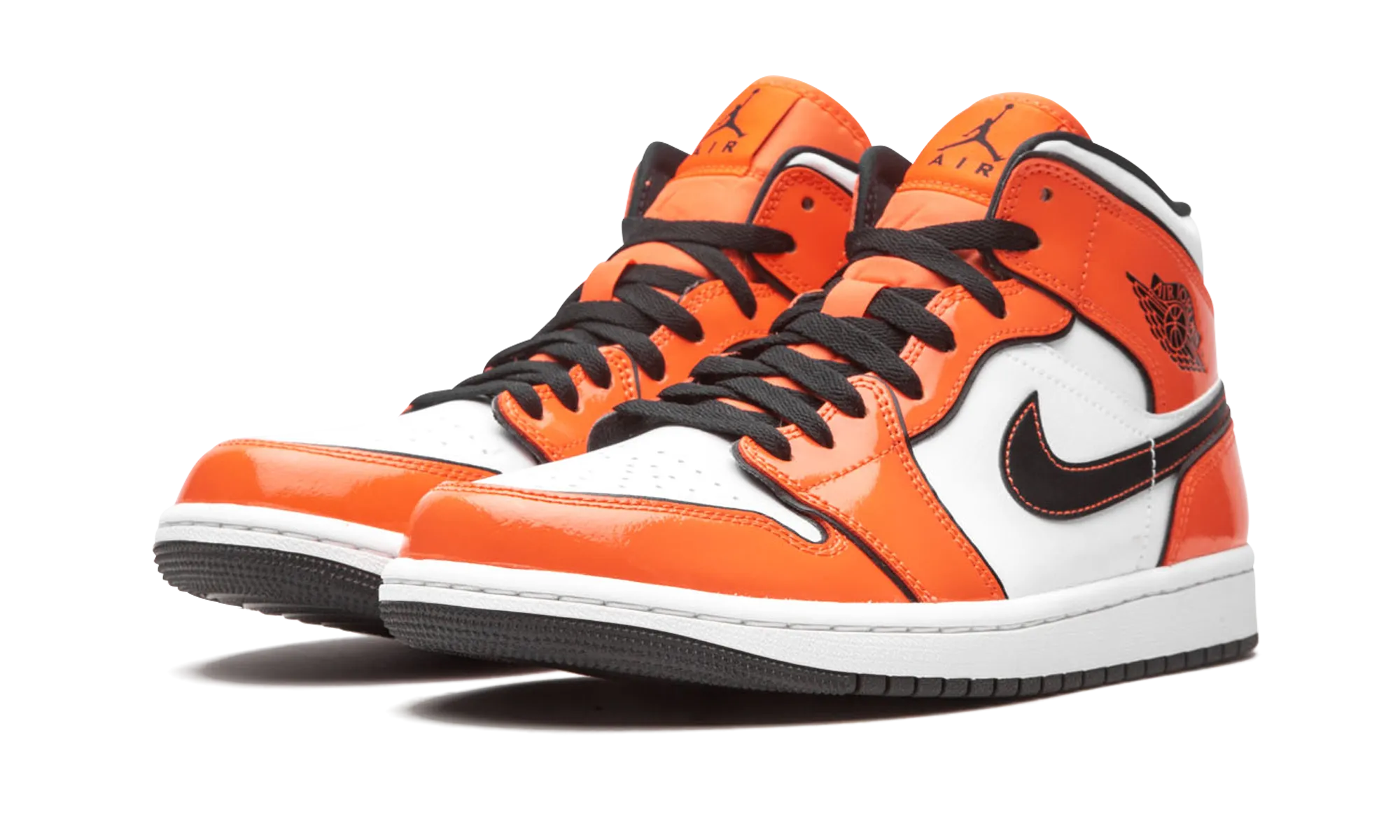 Lace Lock Elastic Collar Design Air Jordan 1 Mid SE "Turf Orange"