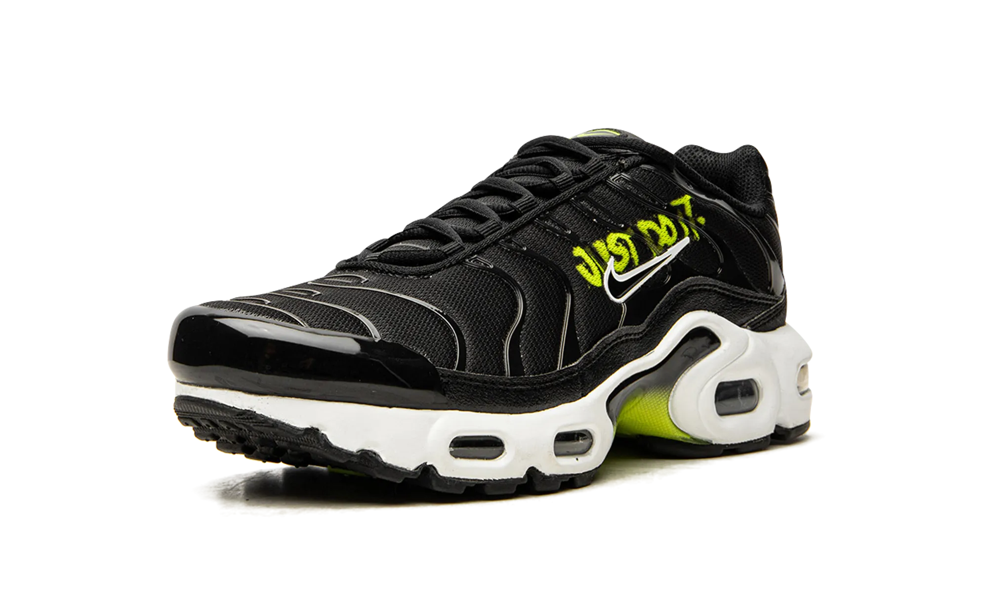 Air Max Plus GS "Black / Volt" warm - up running running on track