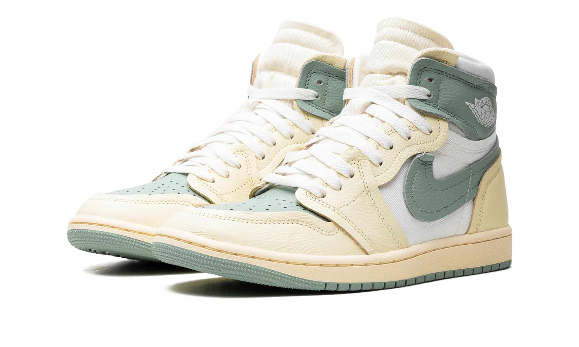 Air Jordan 1 High MM WMNS "Jade Smoke" Simple Comfort Rocker Sole Technology