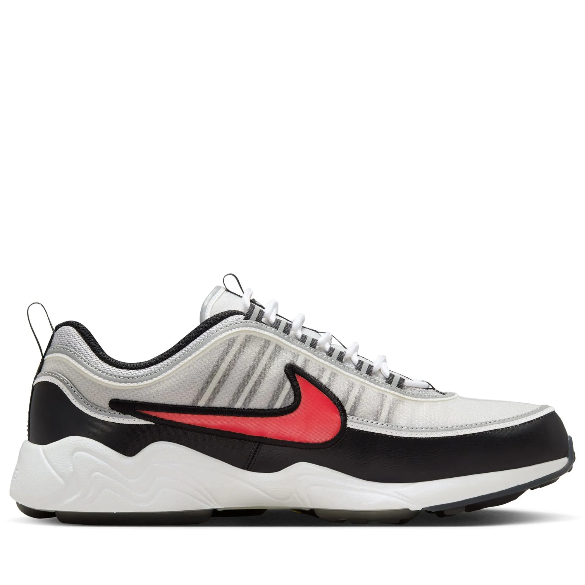 Nike Air Zoom Spiridon - Metallic Silver/Sport Red Comfortable toe box
