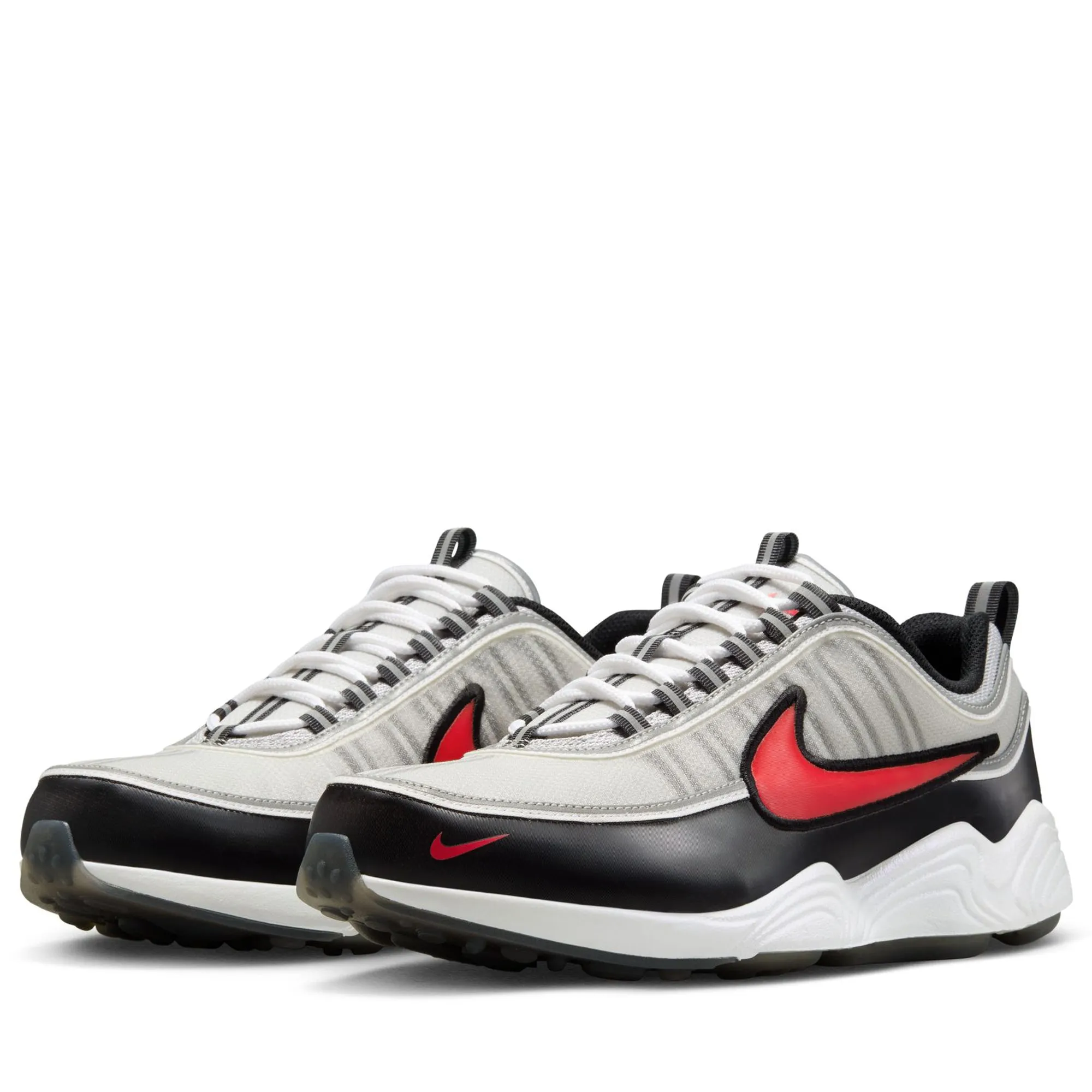 Tensile Strength Weave Impact Reduction Technology Nike Air Zoom Spiridon - Metallic Silver/Sport Red