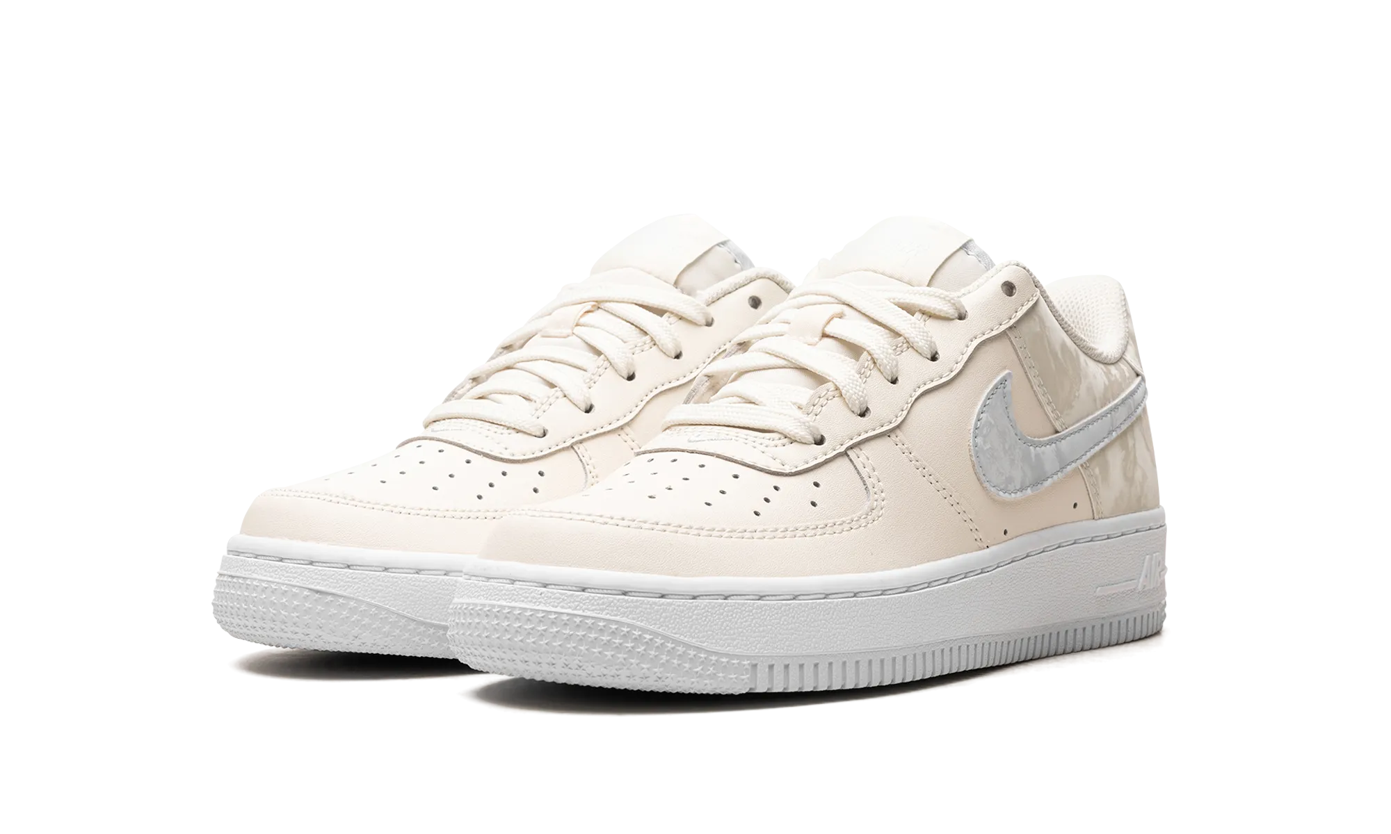 Sport Inspired Long Duration AIR FORCE 1 GS "Pale Ivory / Sea Glass / White / Football Grey"