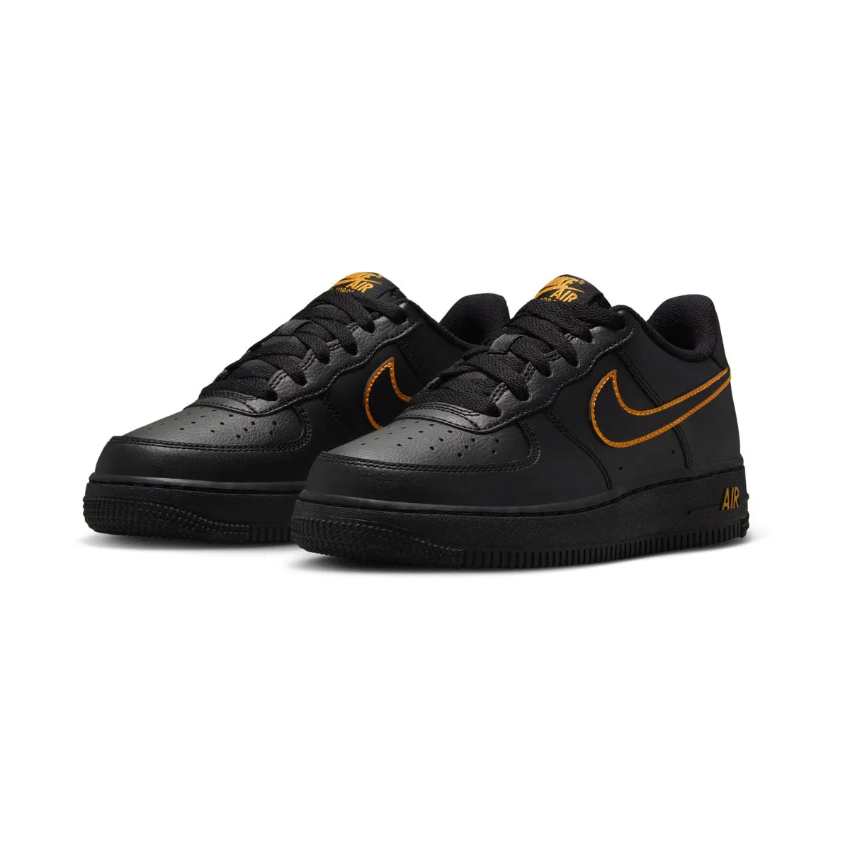 Nike Air Force 1 'Sundial Black' Big Kids' Shoes Non Slip Traction
