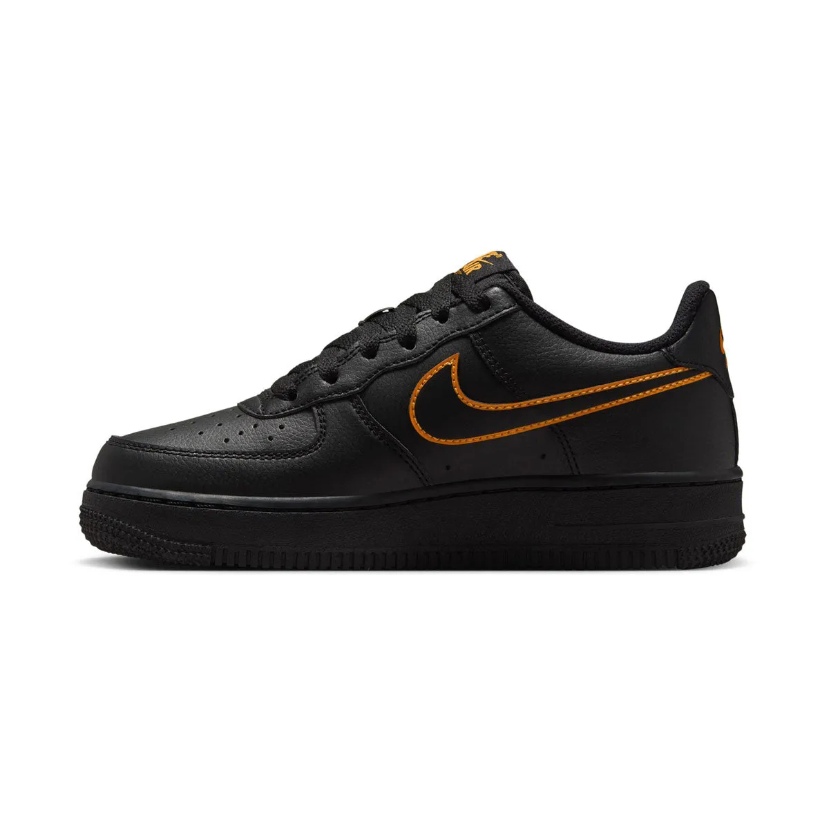 Nike Air Force 1 'Sundial Black' Big Kids' Shoes Hybrid Sole