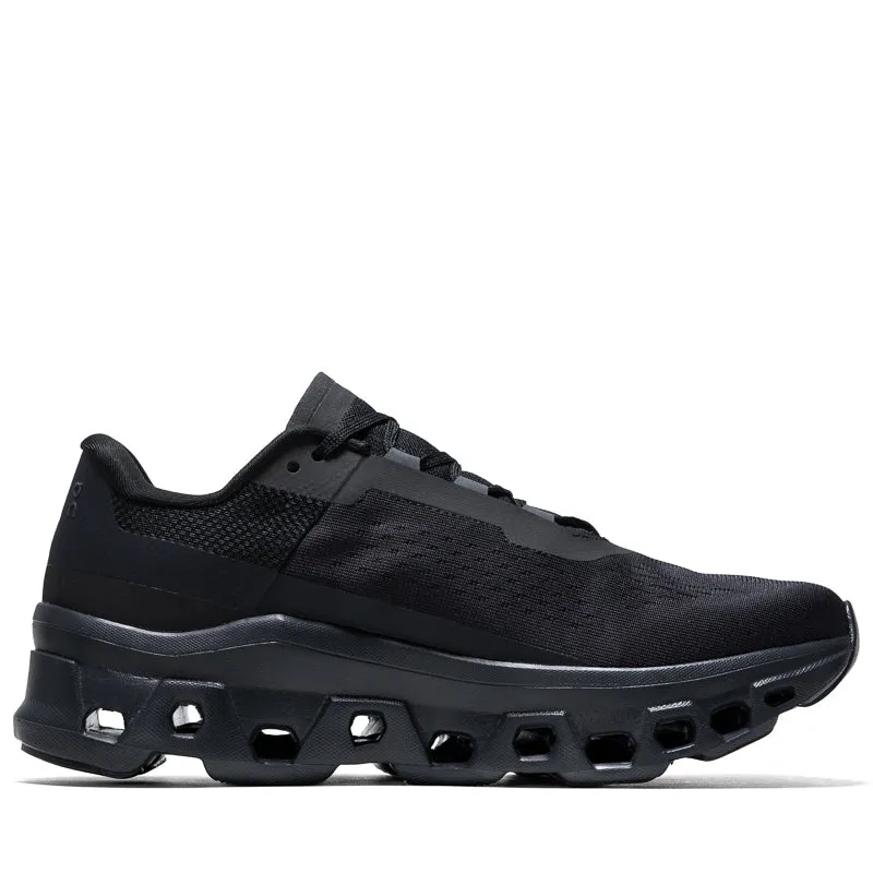 Sleek Look Minimal Stitch On Cloudmonster - All Black