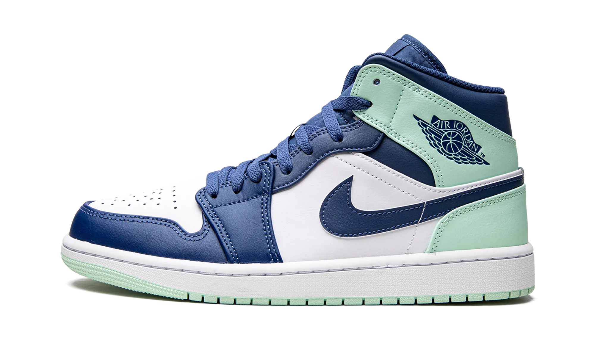 Air Jordan 1 Mid "Blue Mint" Quick Dry Material Technology Weightless Cushion Technology