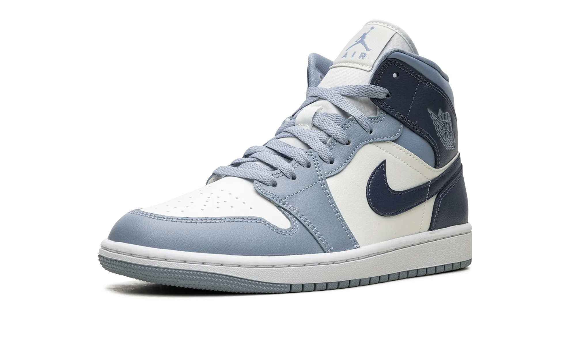 suede upper AIR JORDAN 1 MID WMNS "Two-Tone Blue"