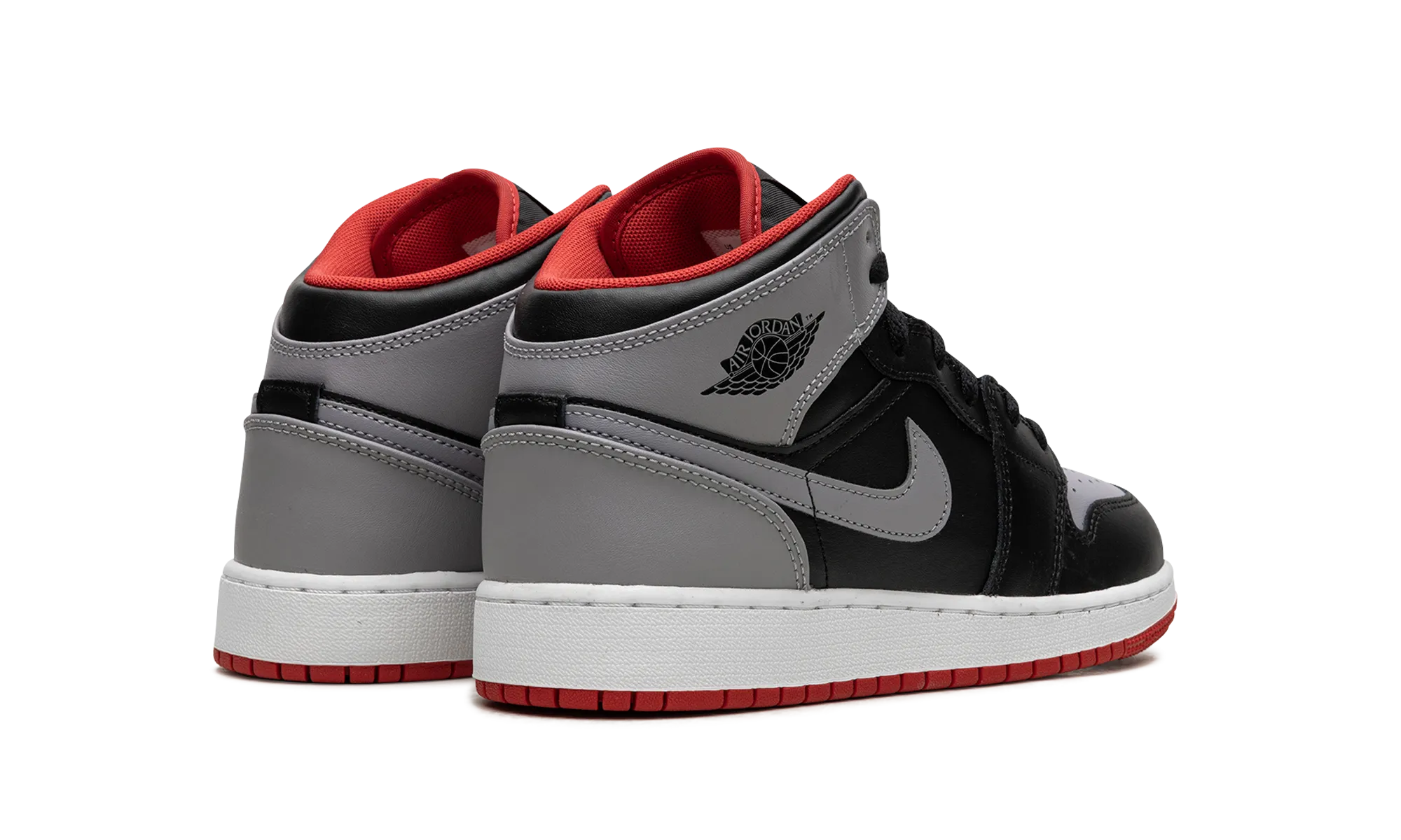 AIR JORDAN 1 MID GS "Black Grey Red" Running Friendly