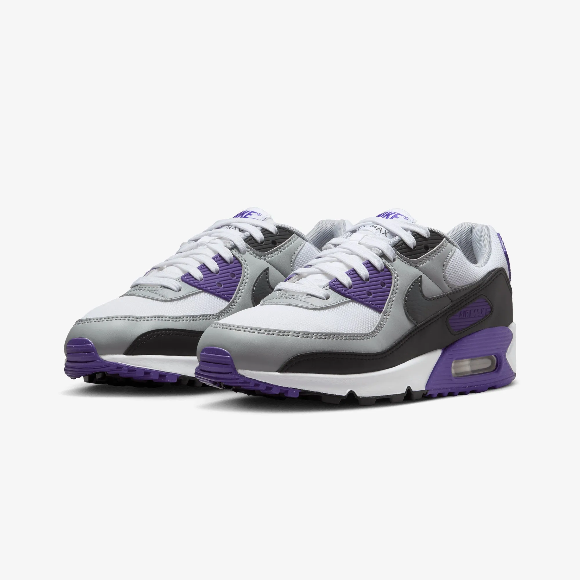 Nike | AIR MAX 90 { WHITE/IRON GREY-BLACK-WOLF GREY Anti Odor Tech Functional Fit