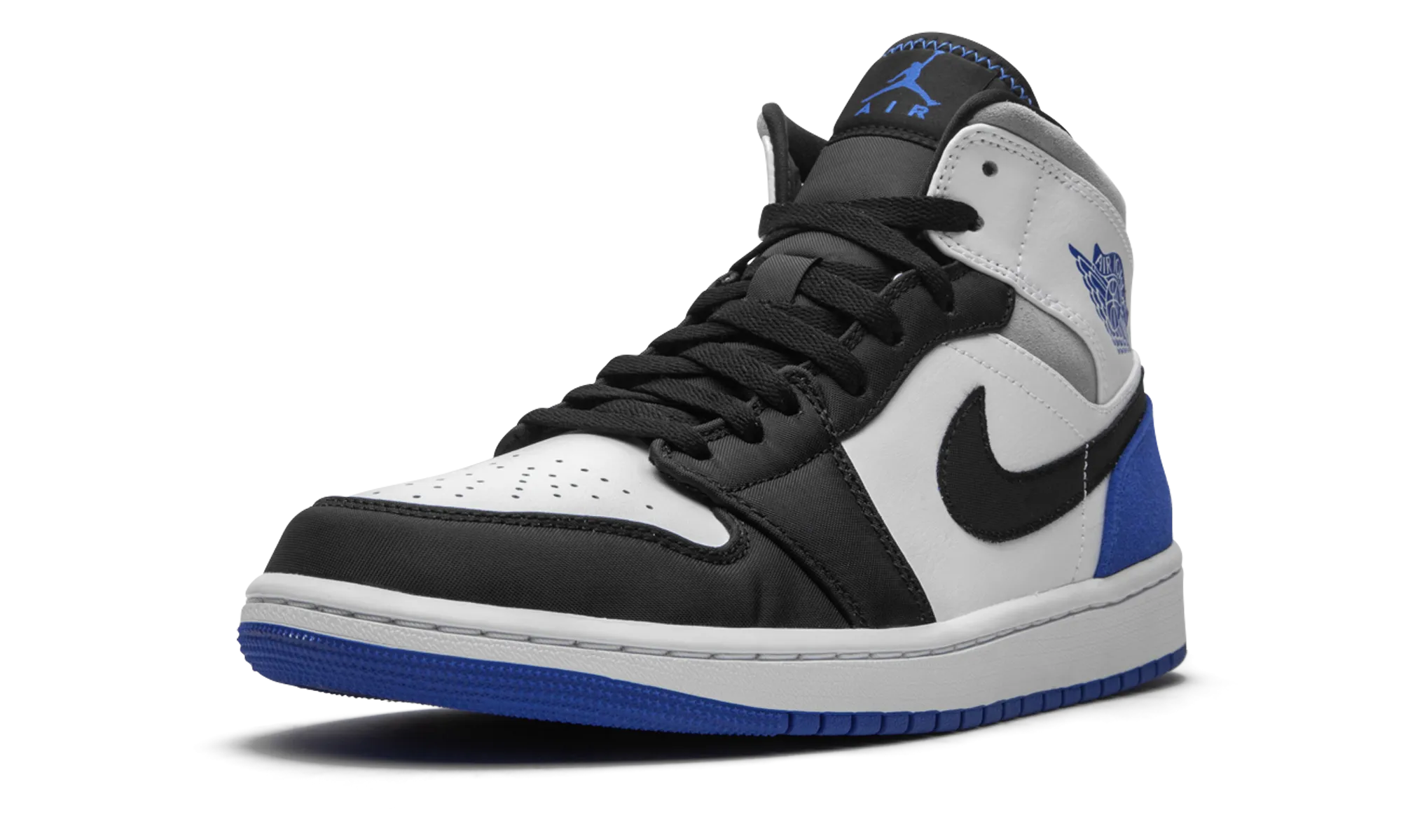 Air Jordan 1 Mid SE "Game Royal Black Toe" Enhanced Stability Cushioned Ankle Support