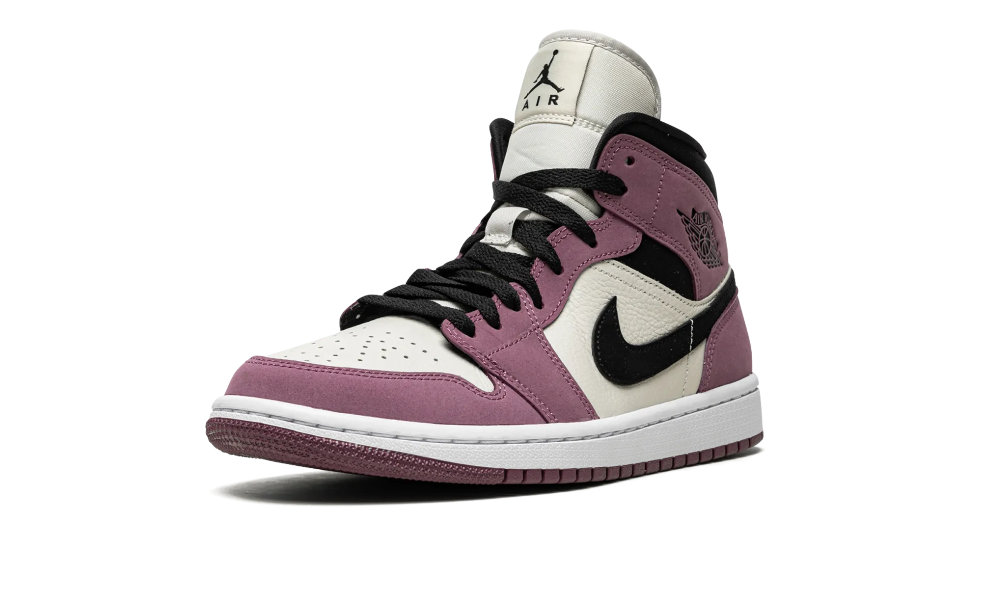 AIR JORDAN 1 MID SE WMNS "Berry Pink" Compression Molded Outsole Padded Collar Padding