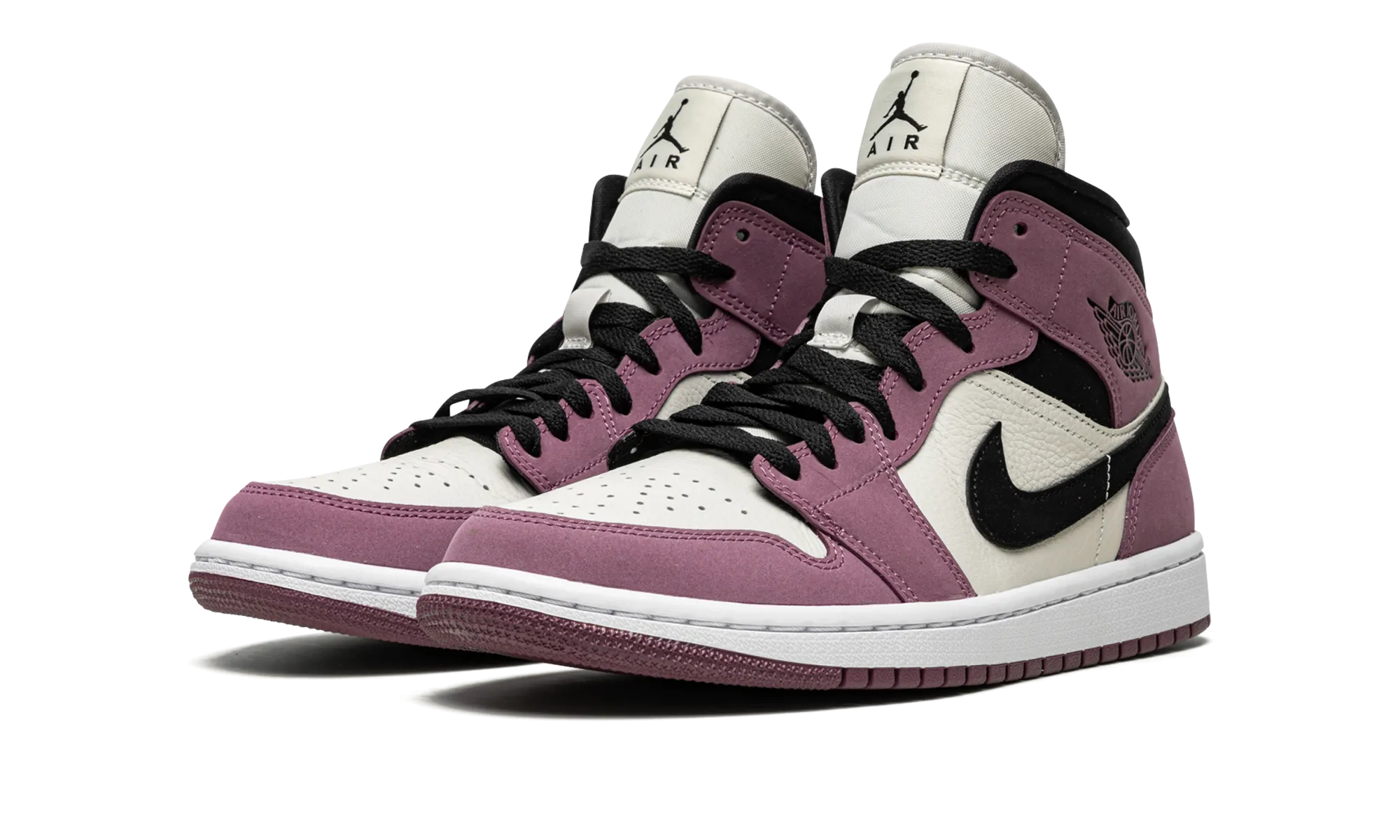 AIR JORDAN 1 MID SE WMNS "Berry Pink" Quick Dry Insole Weekend Comfort