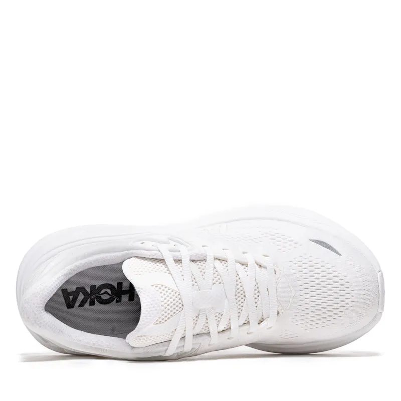 Women's Hoka Bondi 9 - White/White Shock Absorbing Multi-Sport Design